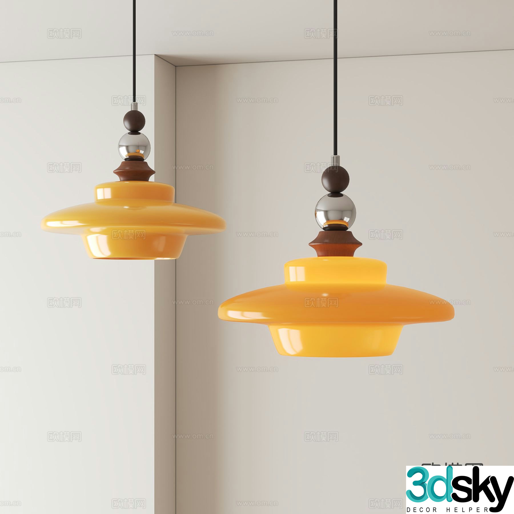 Medieval style small chandelier glass chandelier 3d model