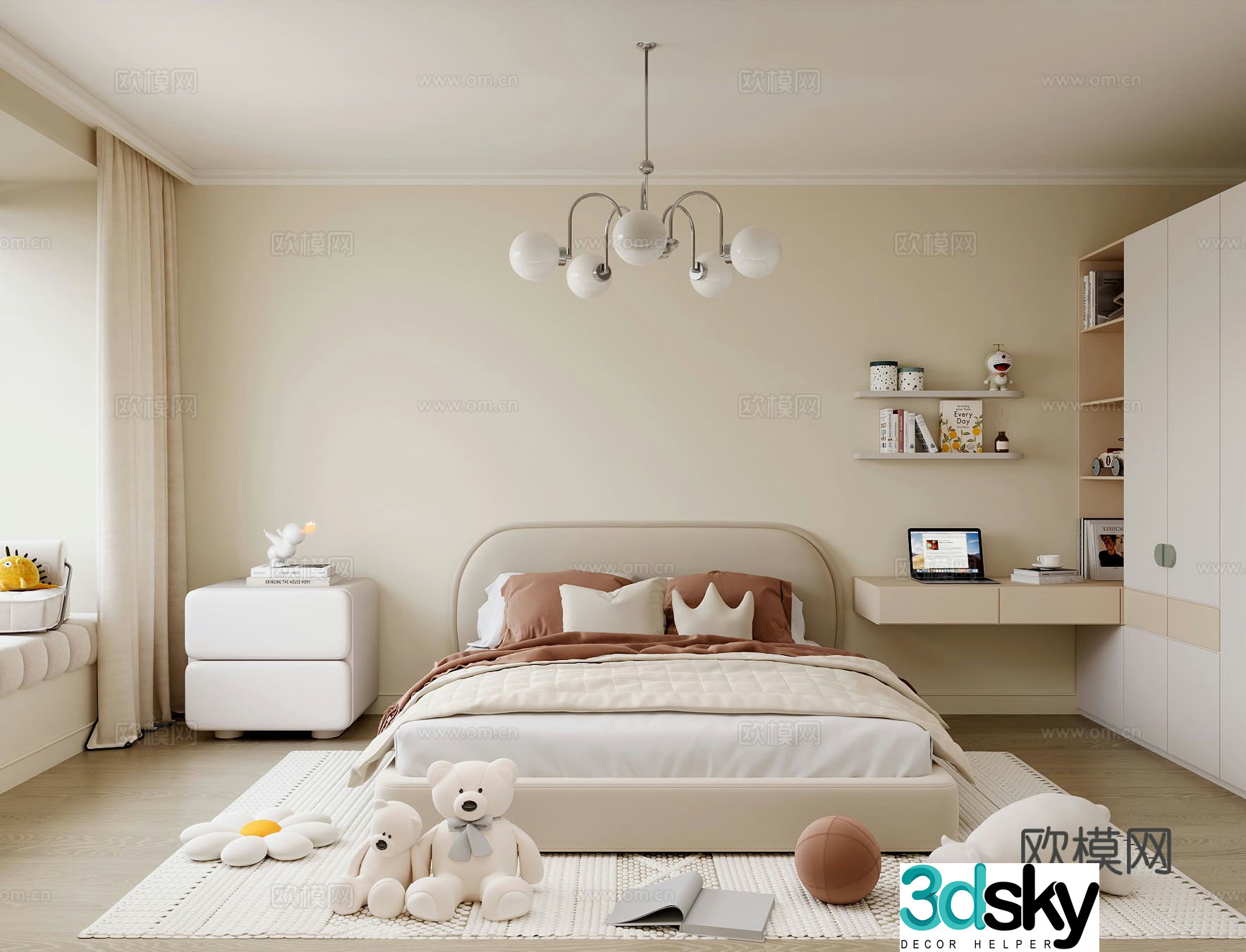 Modern children’s room children’s room 3d model