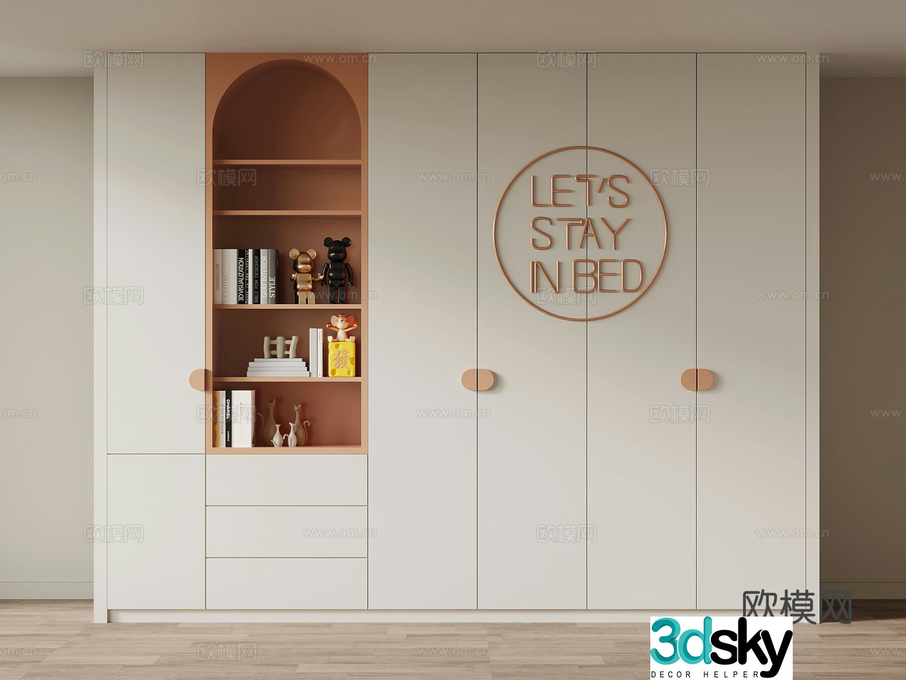 Modern children’s wardrobe 3d model
