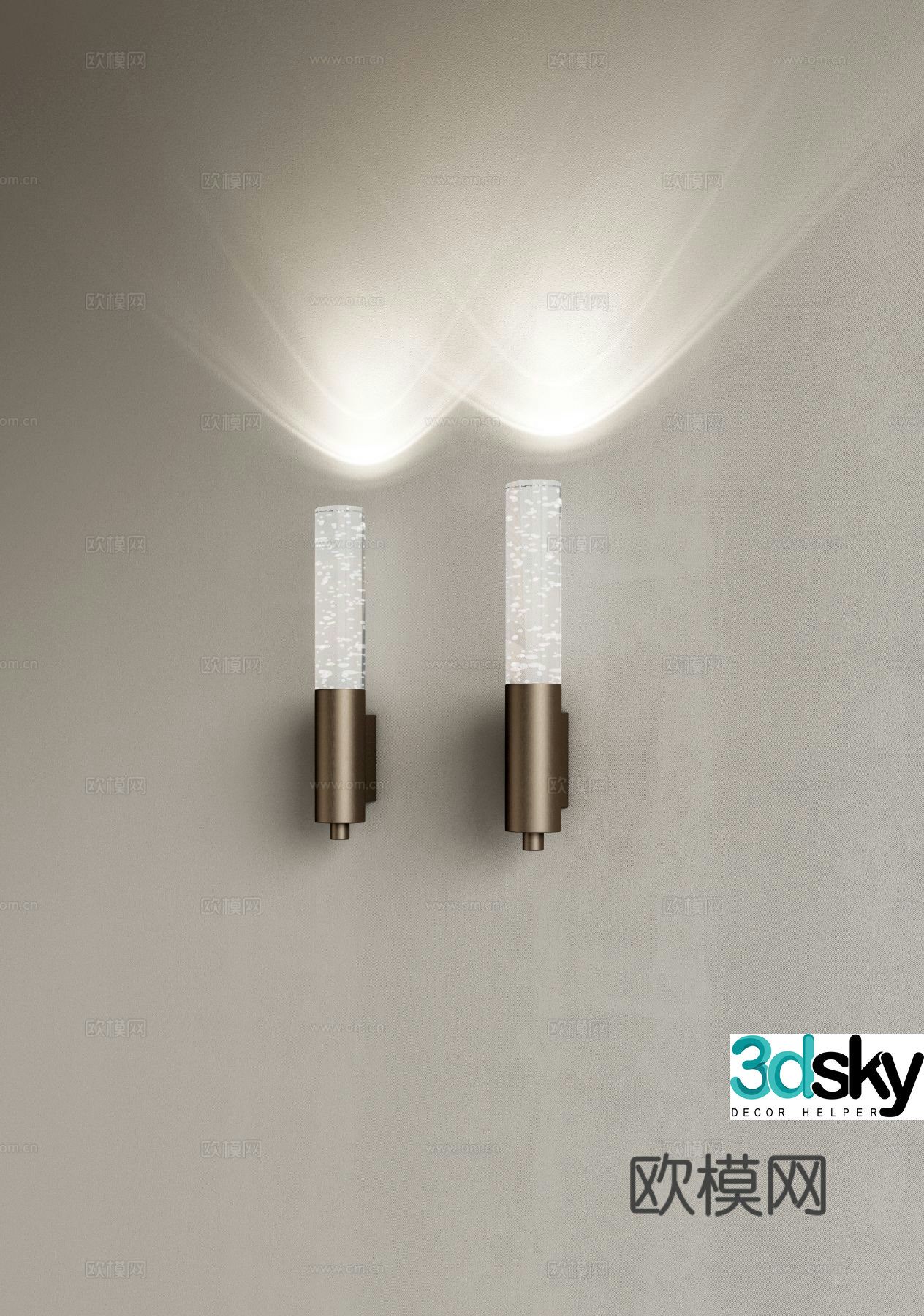 Light luxury wall lamp bubble wall lamp crystal wall lamp bedside lamp 3D model