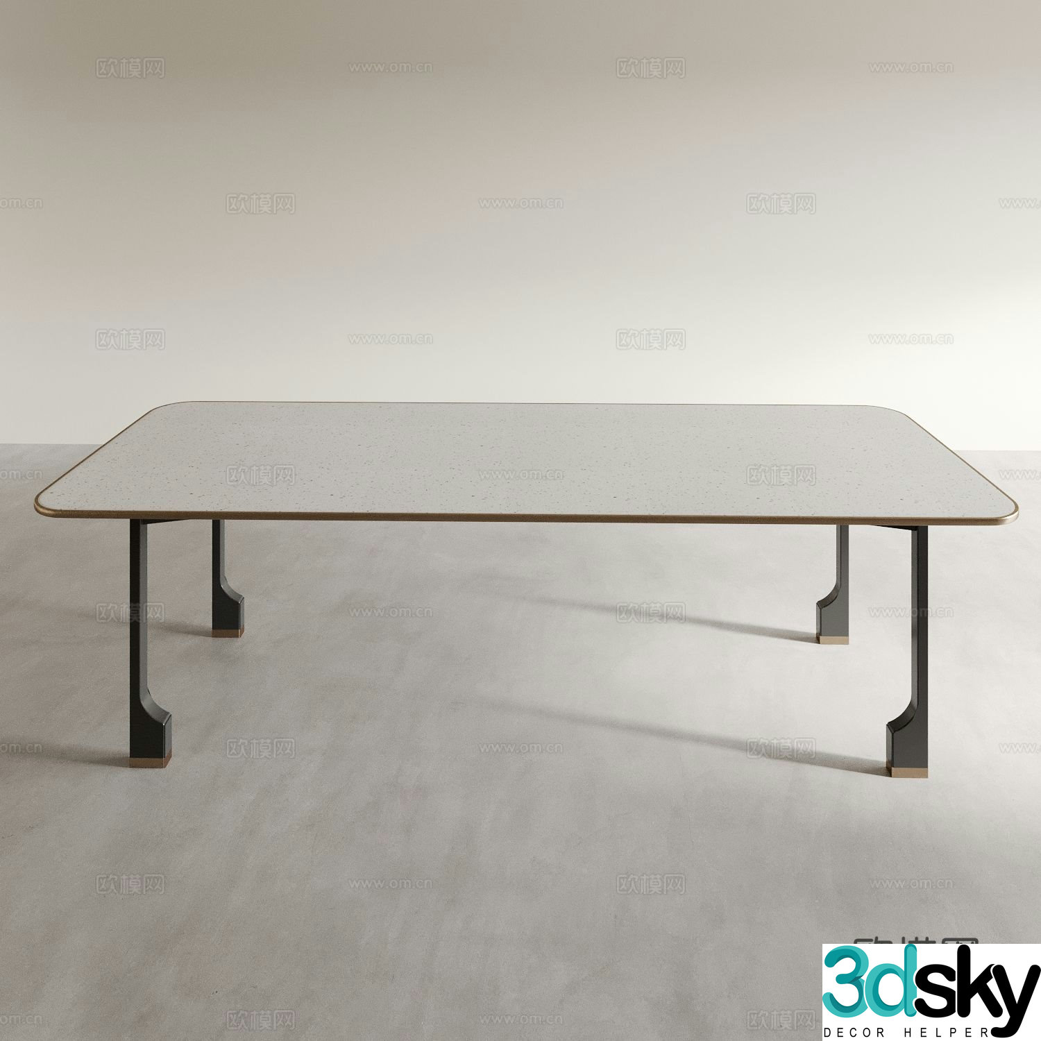 Dining table long table square table 3d model