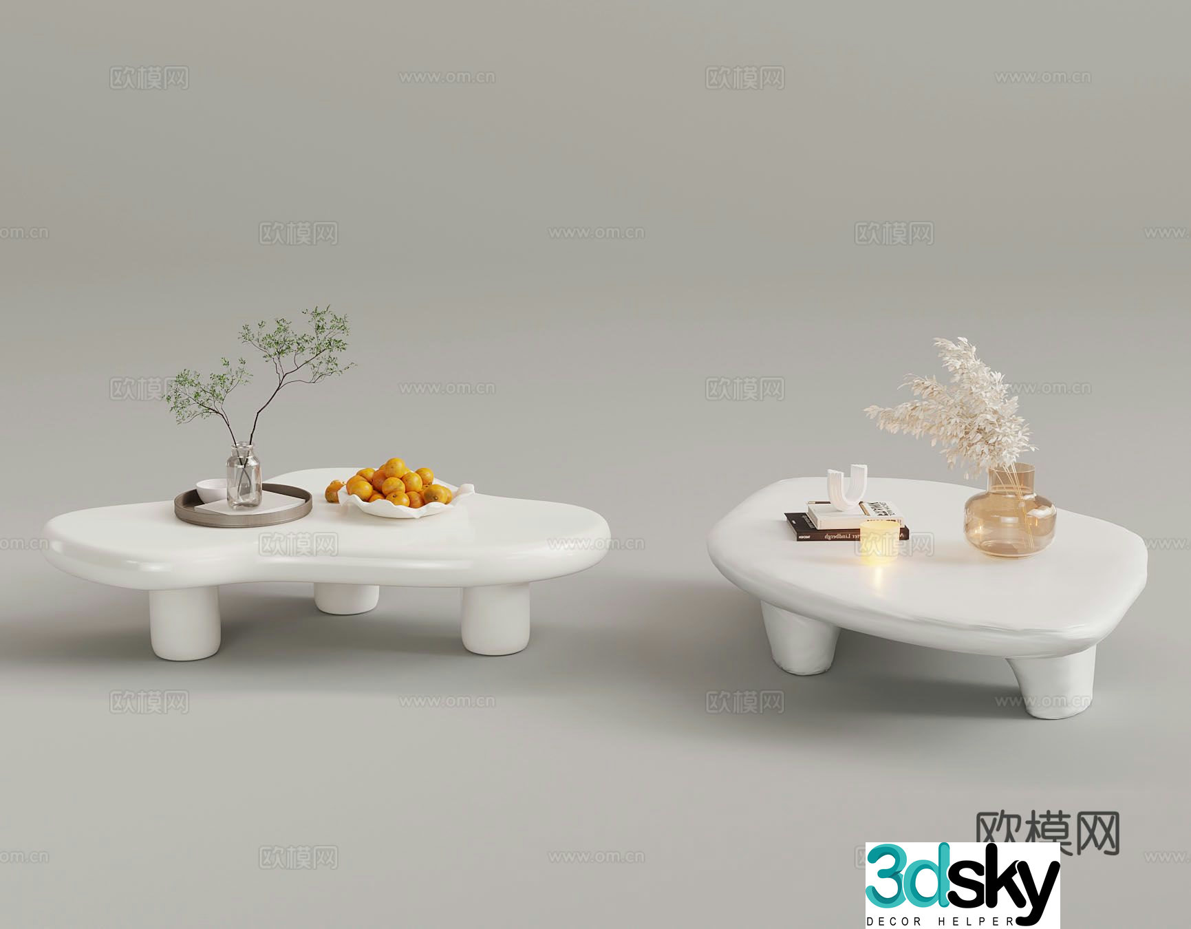 Modern special-shaped coffee table 3d model