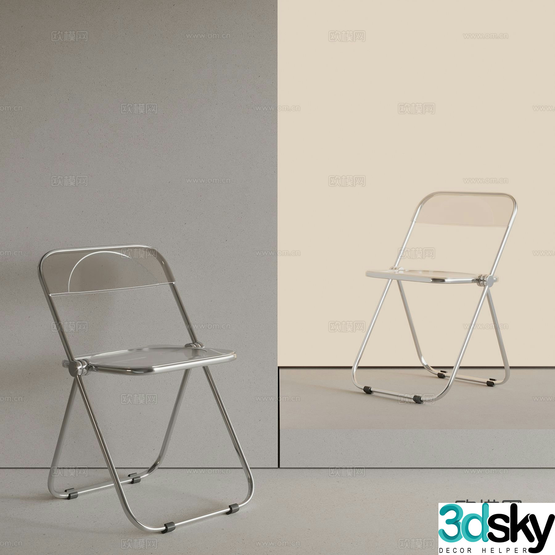 Writing chair dining chair leisure chair chair 3d model