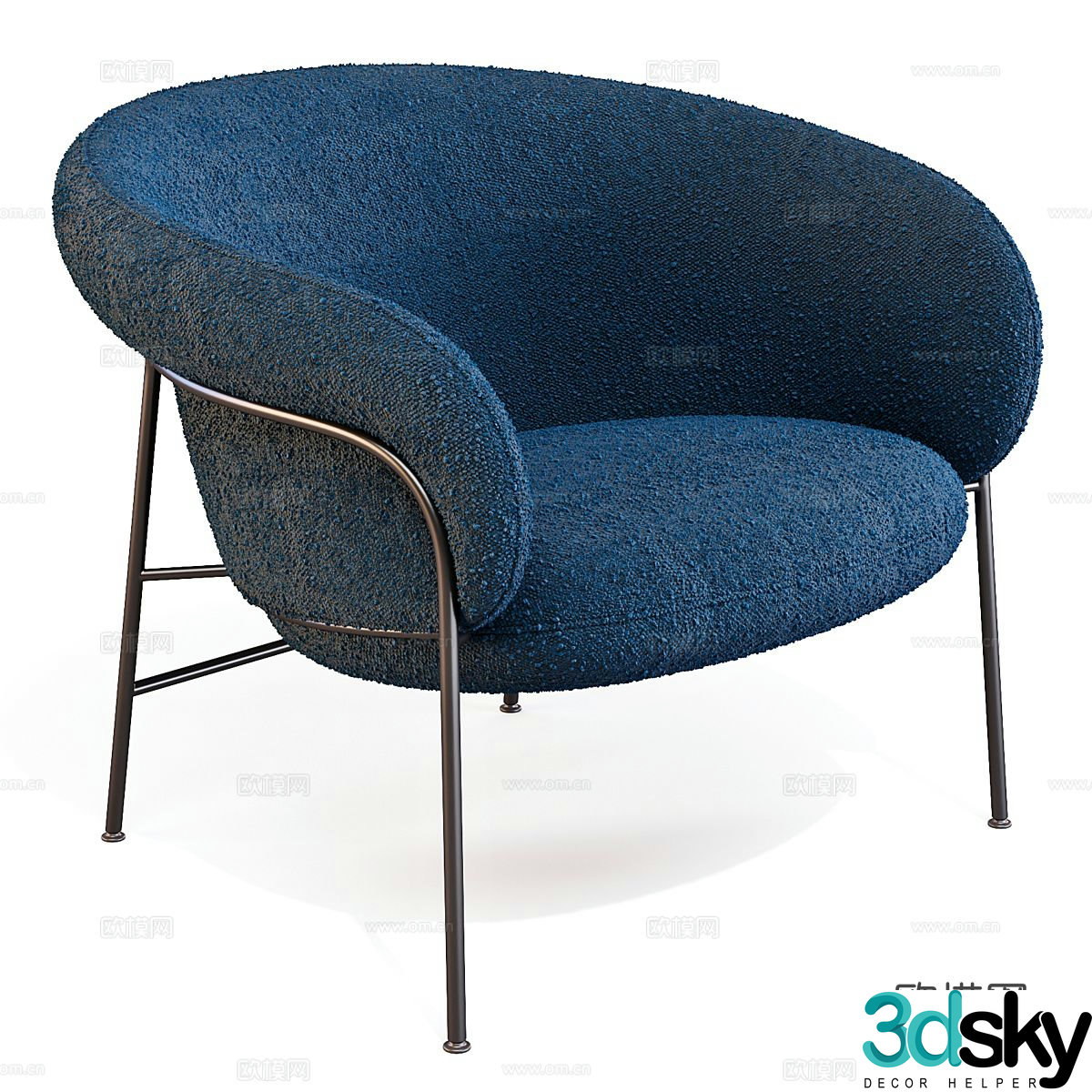 Modern chair leisure chair 3d model