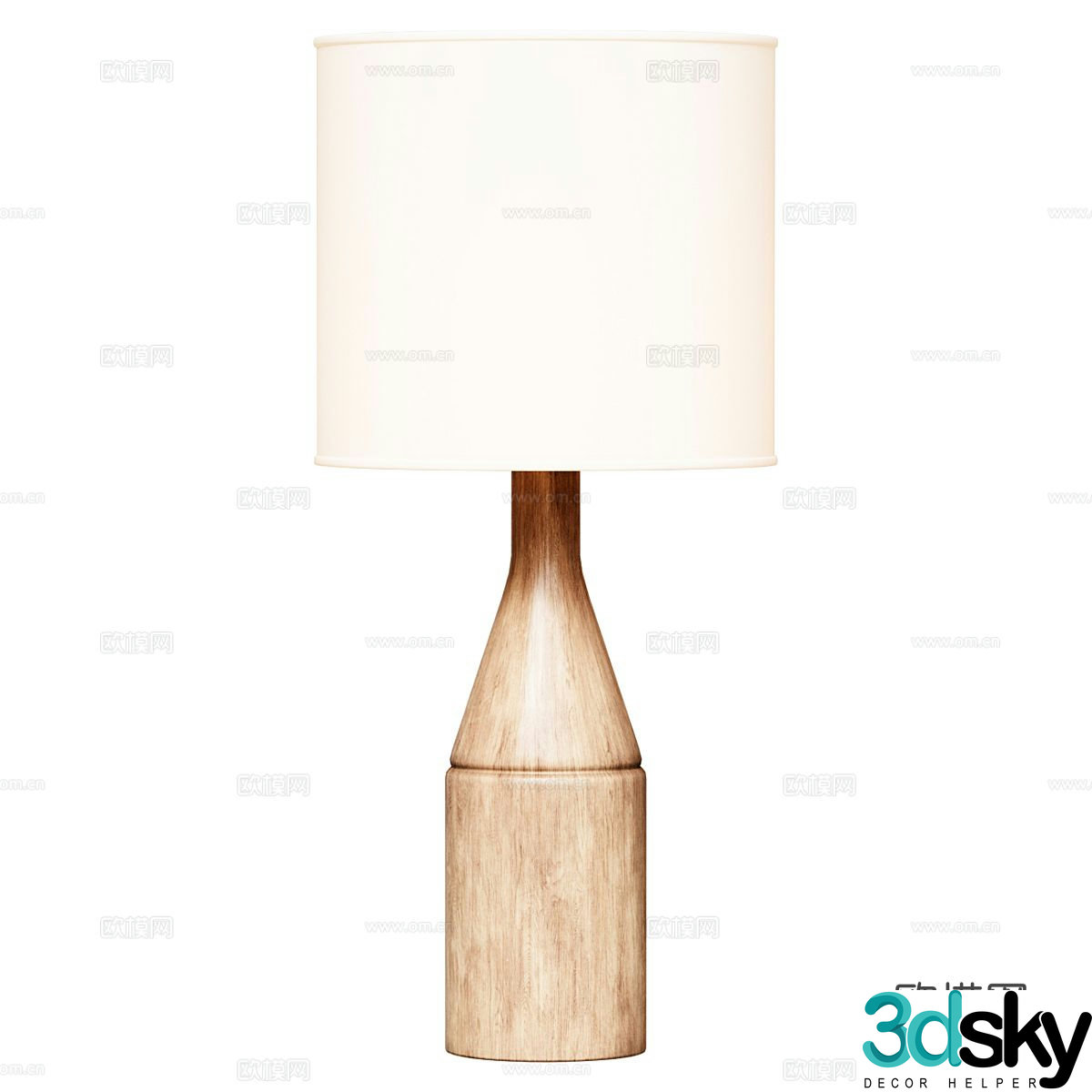 Log desk lamp 3d model