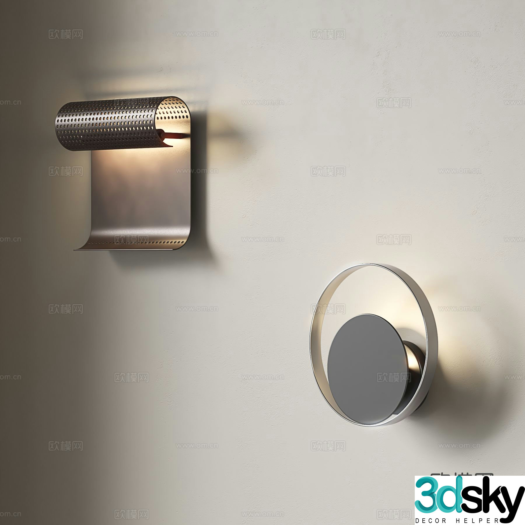 Light luxury wall lamp bedside wall lamp metal wall lamp atmosphere lamp 3D model