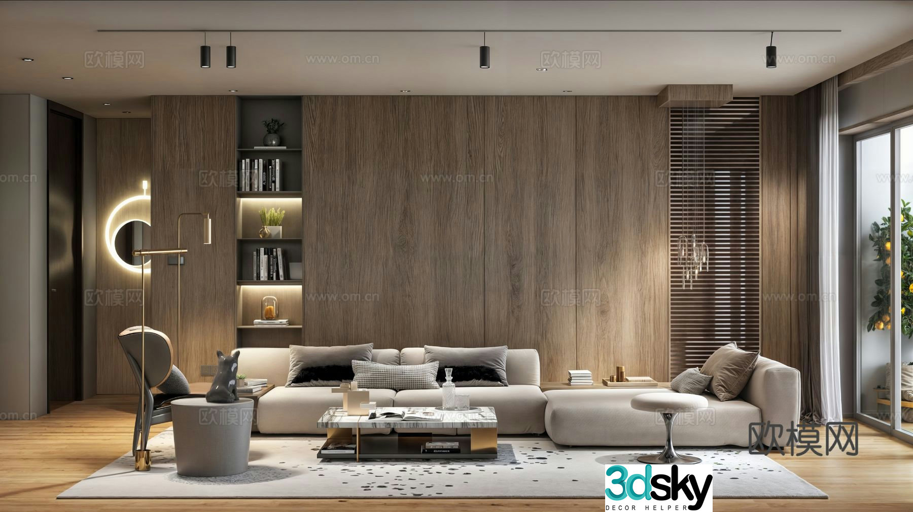 Modern living room 3d model