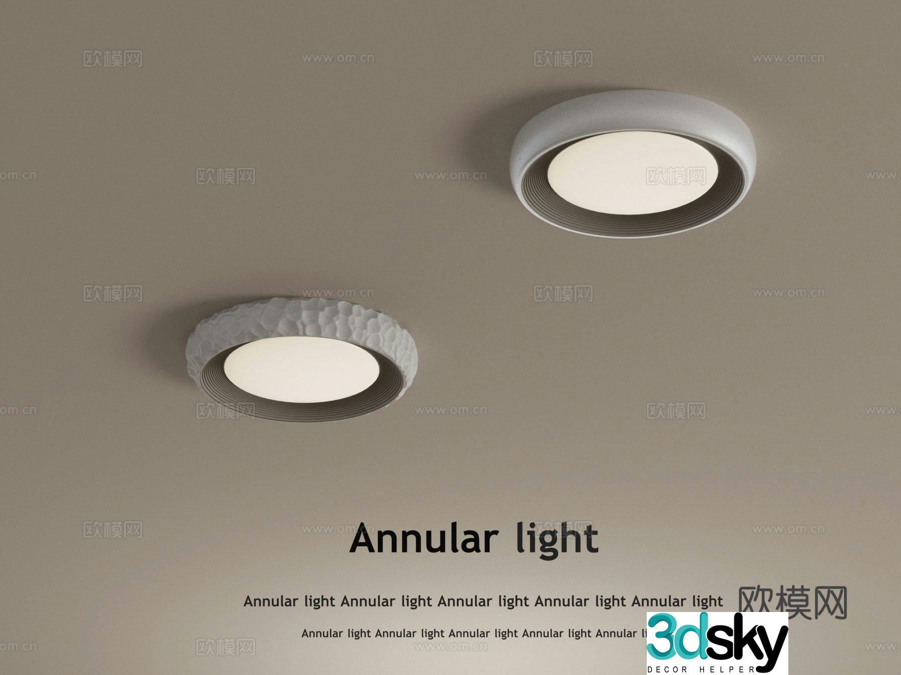 Cream style ceiling lamp 3d model