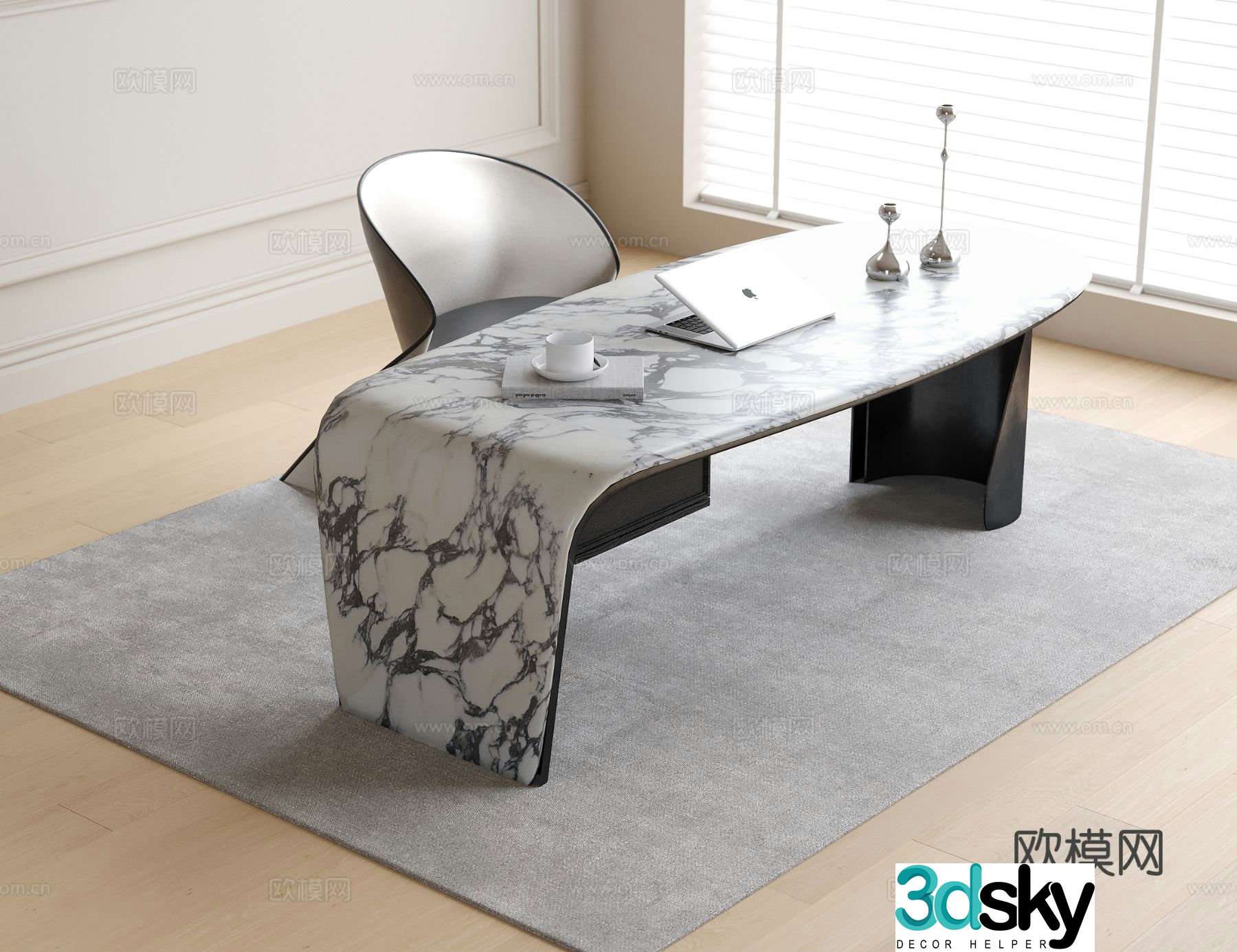 Modern desk chair 3d model