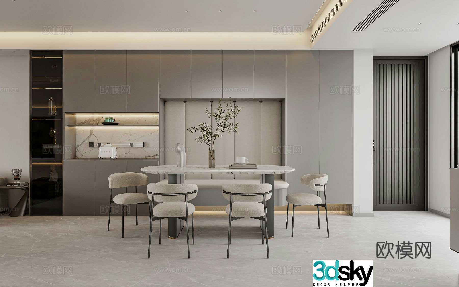Modern restaurant 3d model