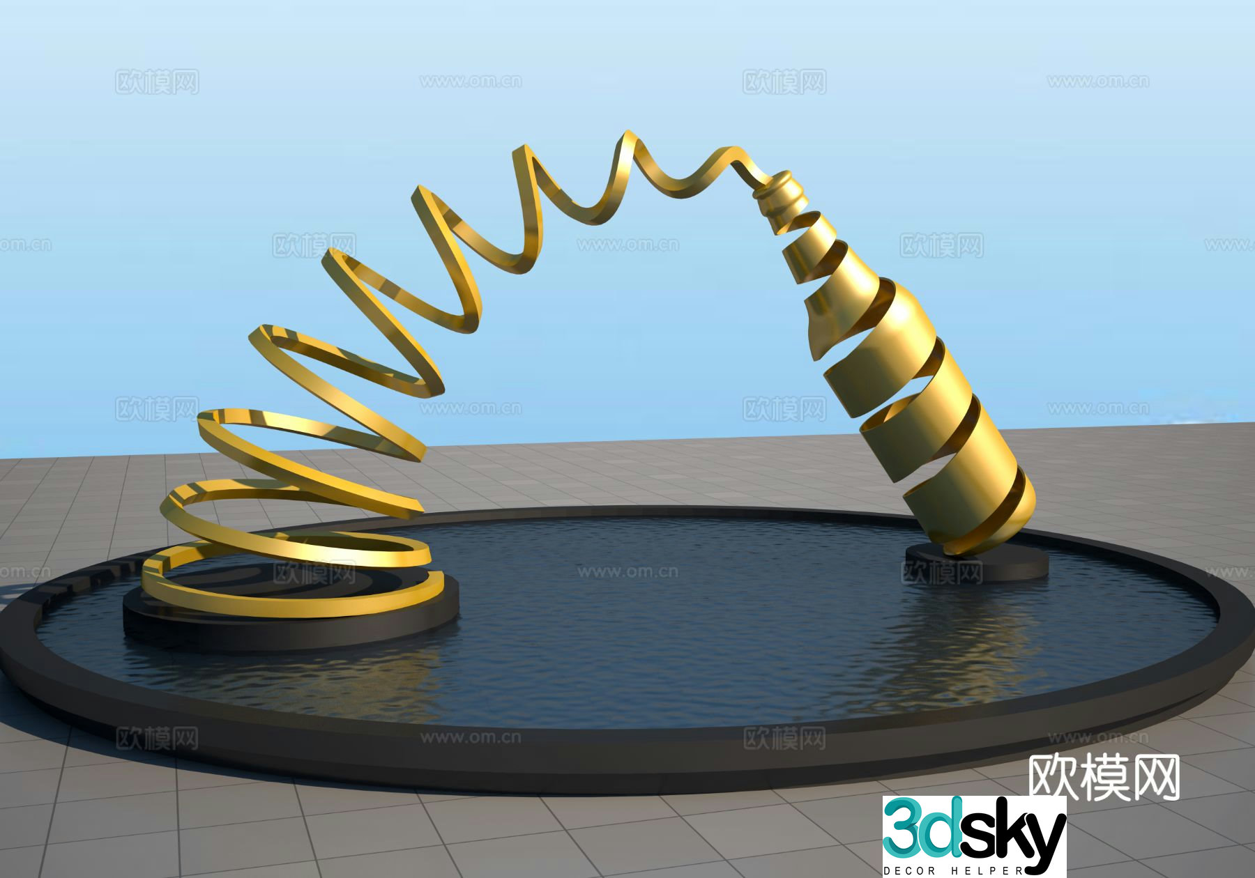 beer sculpture landscape 3d model