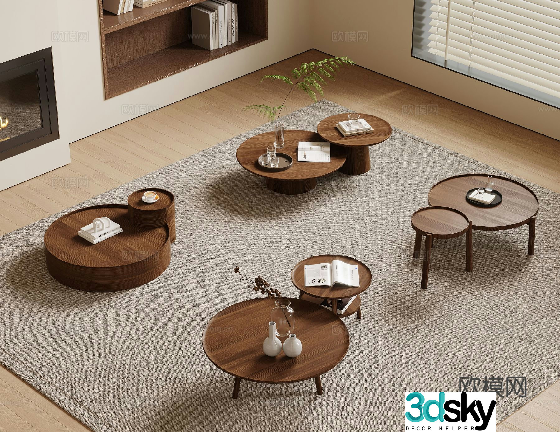 Wabi-sabi coffee table 3d model
