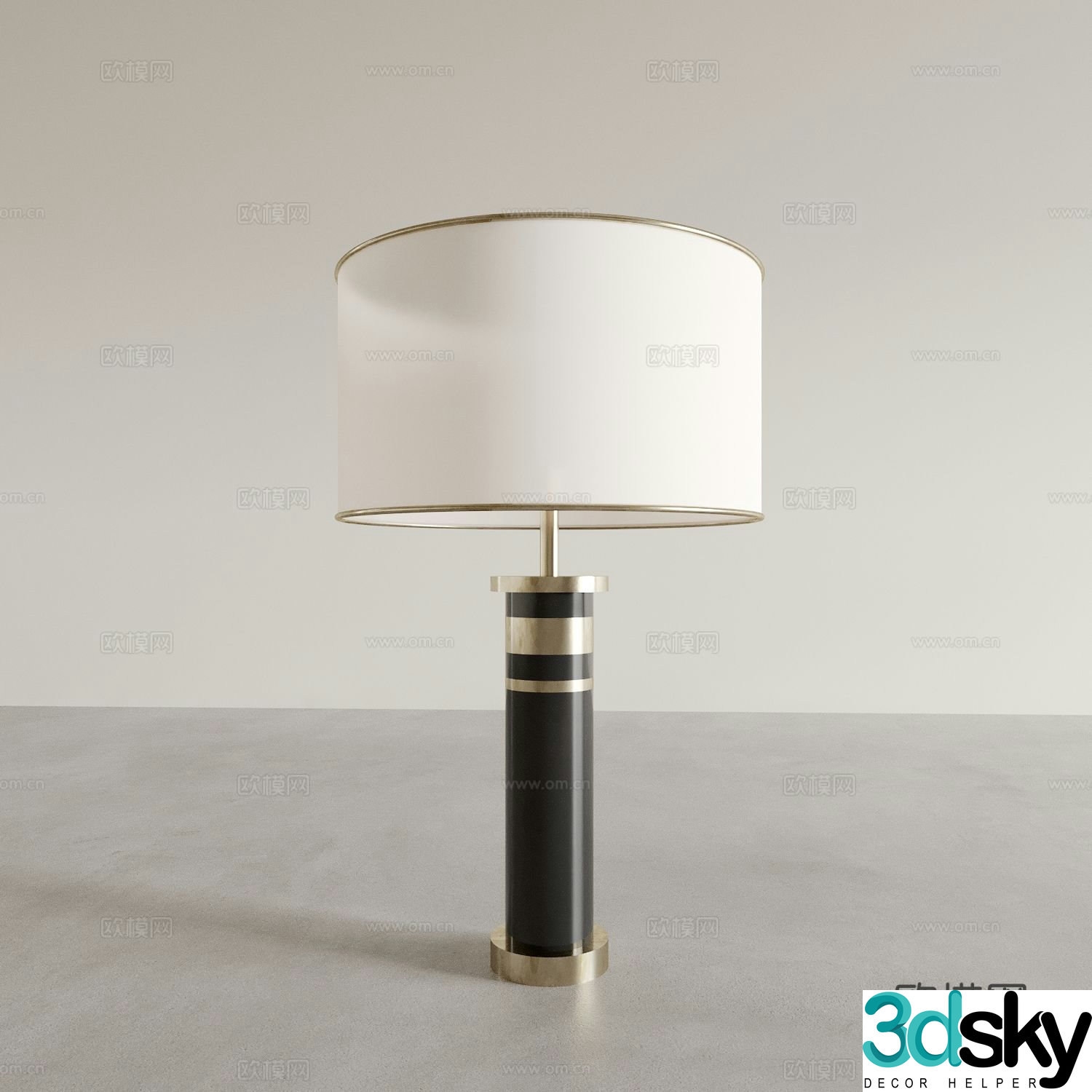 Modern table lamp bedside lamp night light 3d model