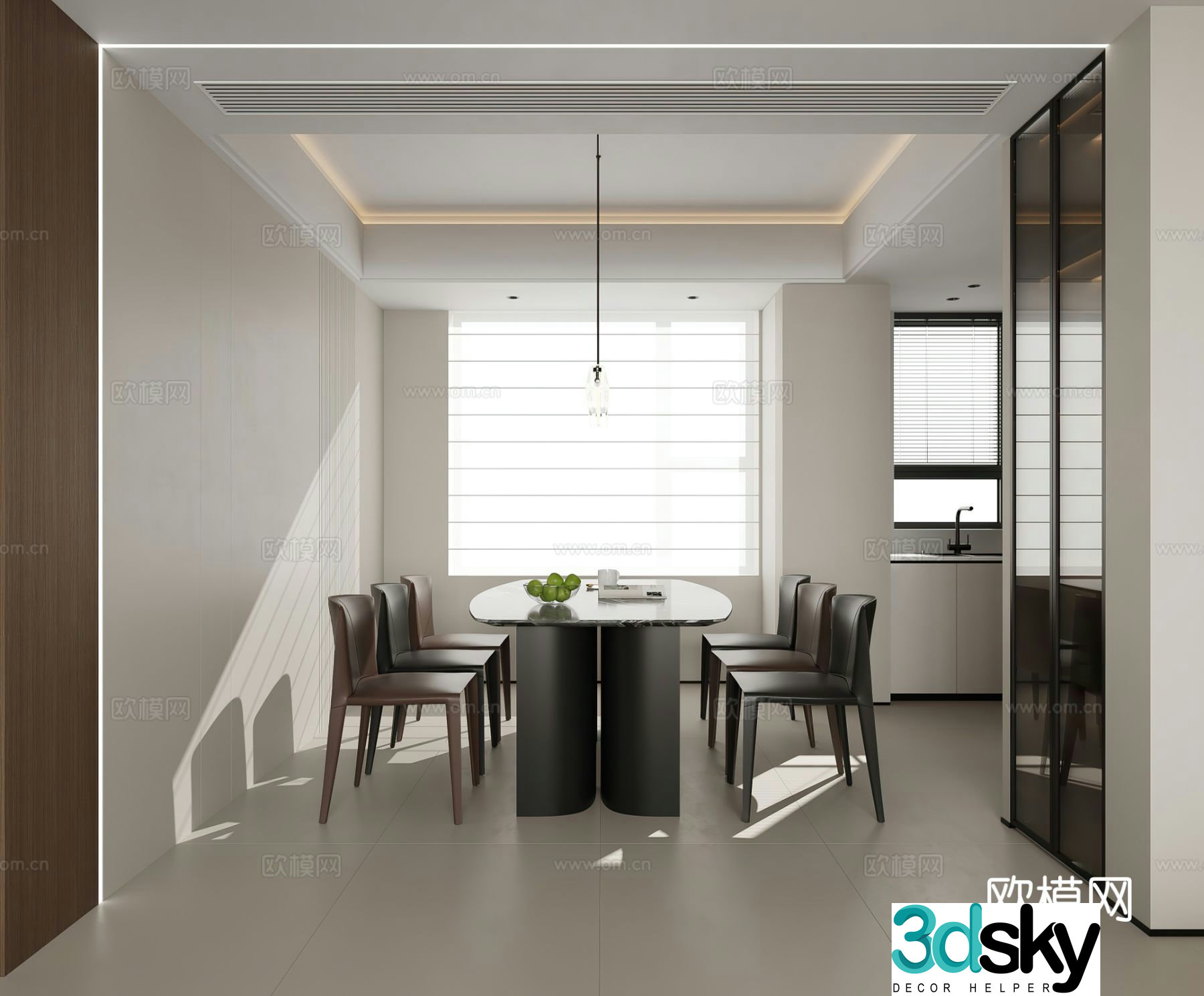Modern restaurant 3d model