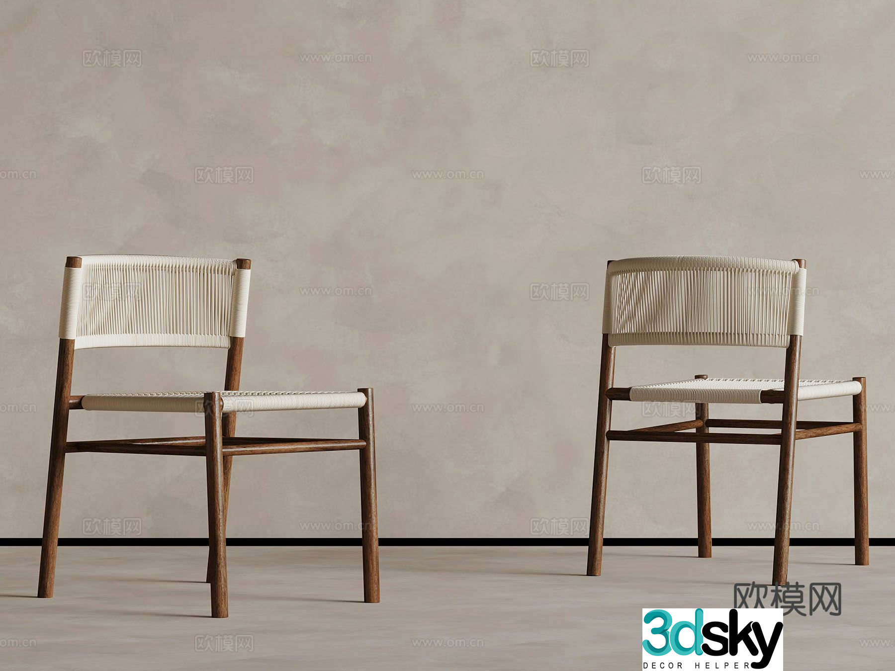 Medieval style chair leisure chair 3d model