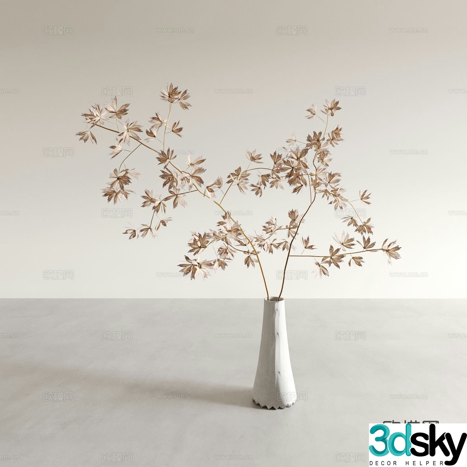 vase floristry flower flower arrangement 3d model