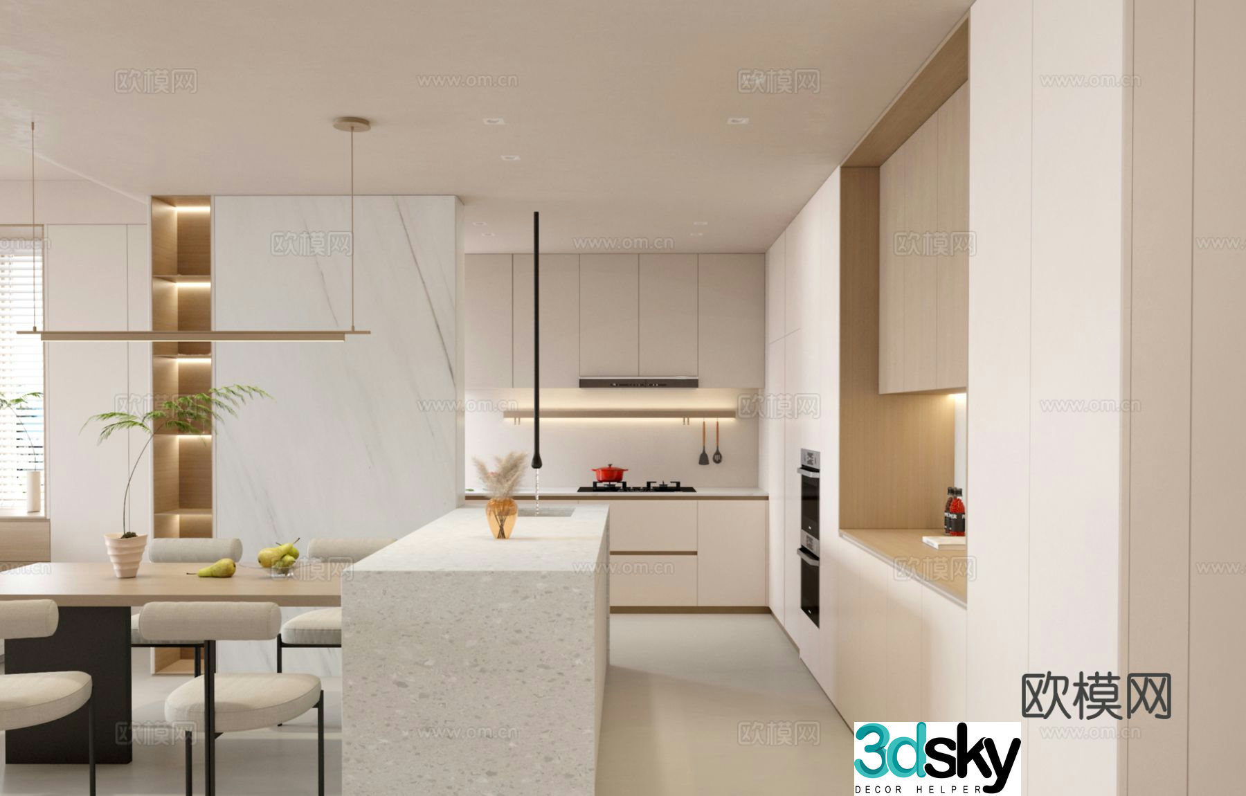Modern kitchen 3d model