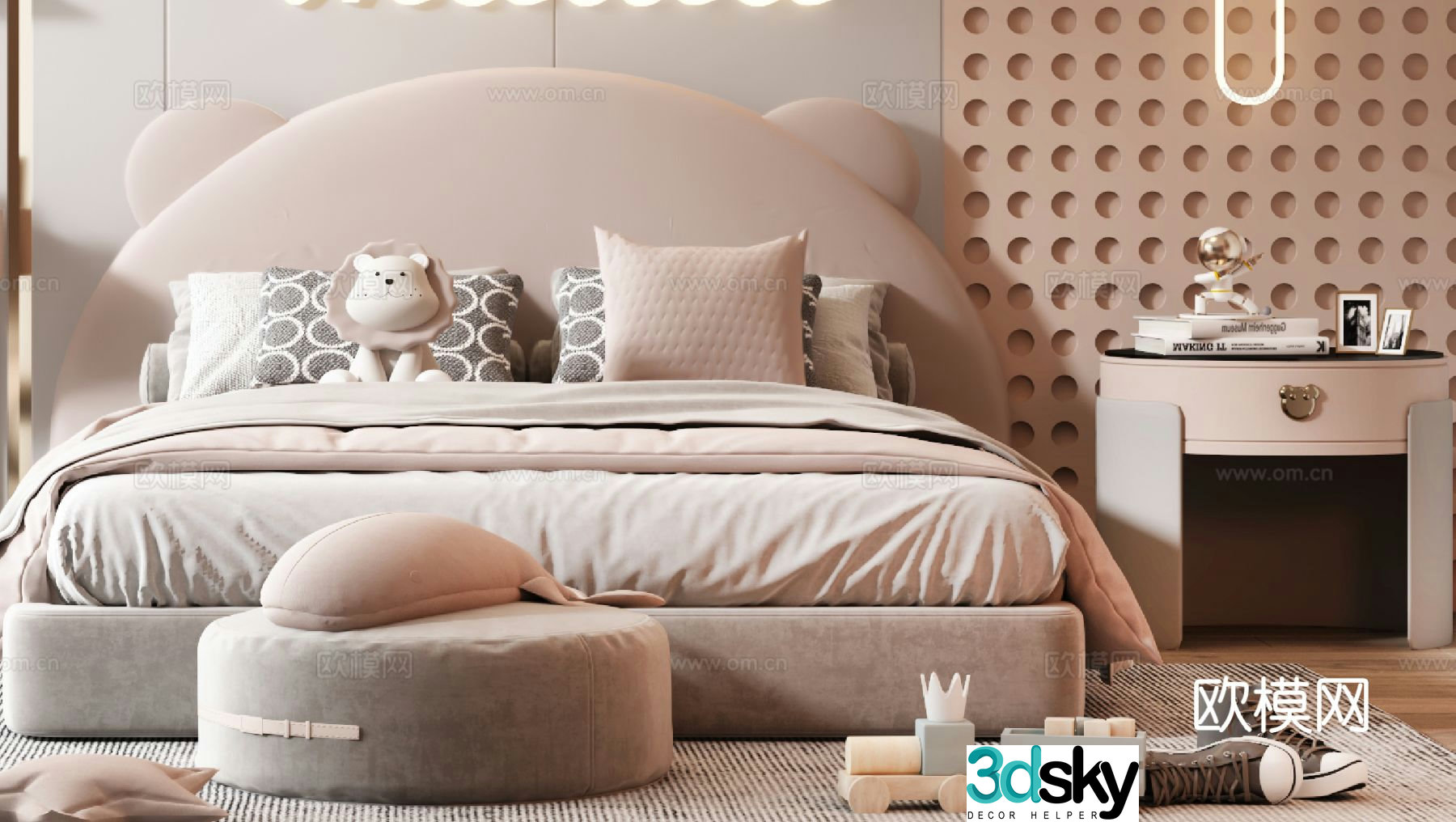 Modern children’s bed 3d model