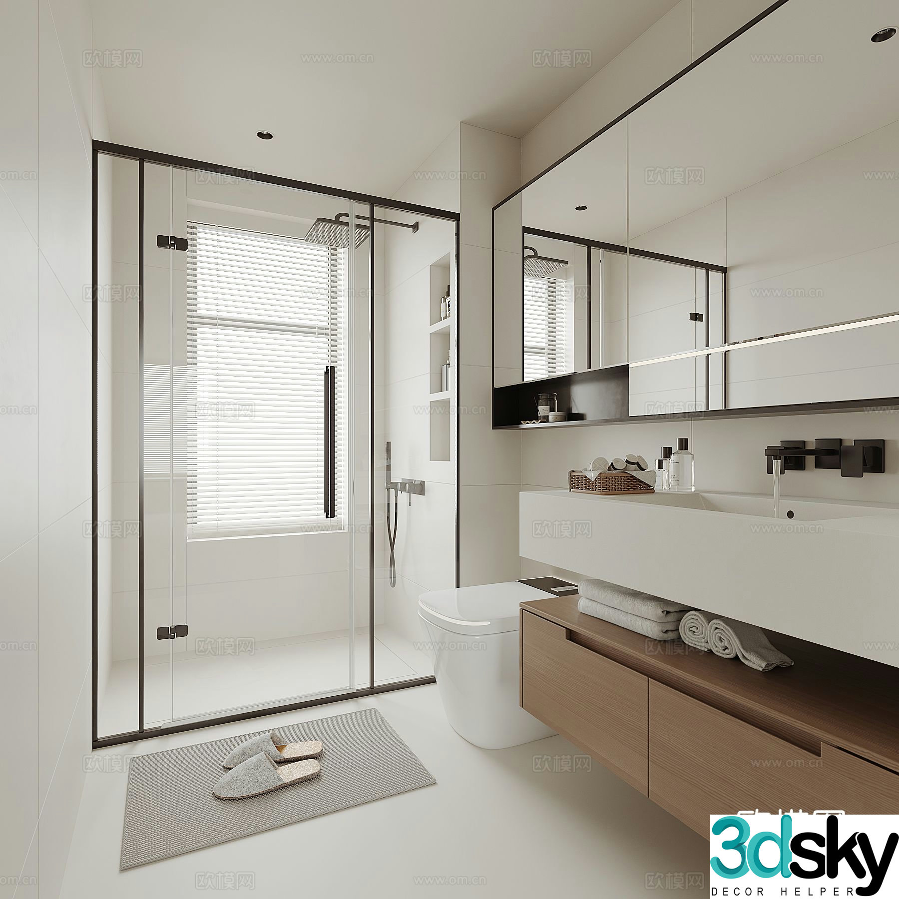 Modern bathroom bathroom 3d model