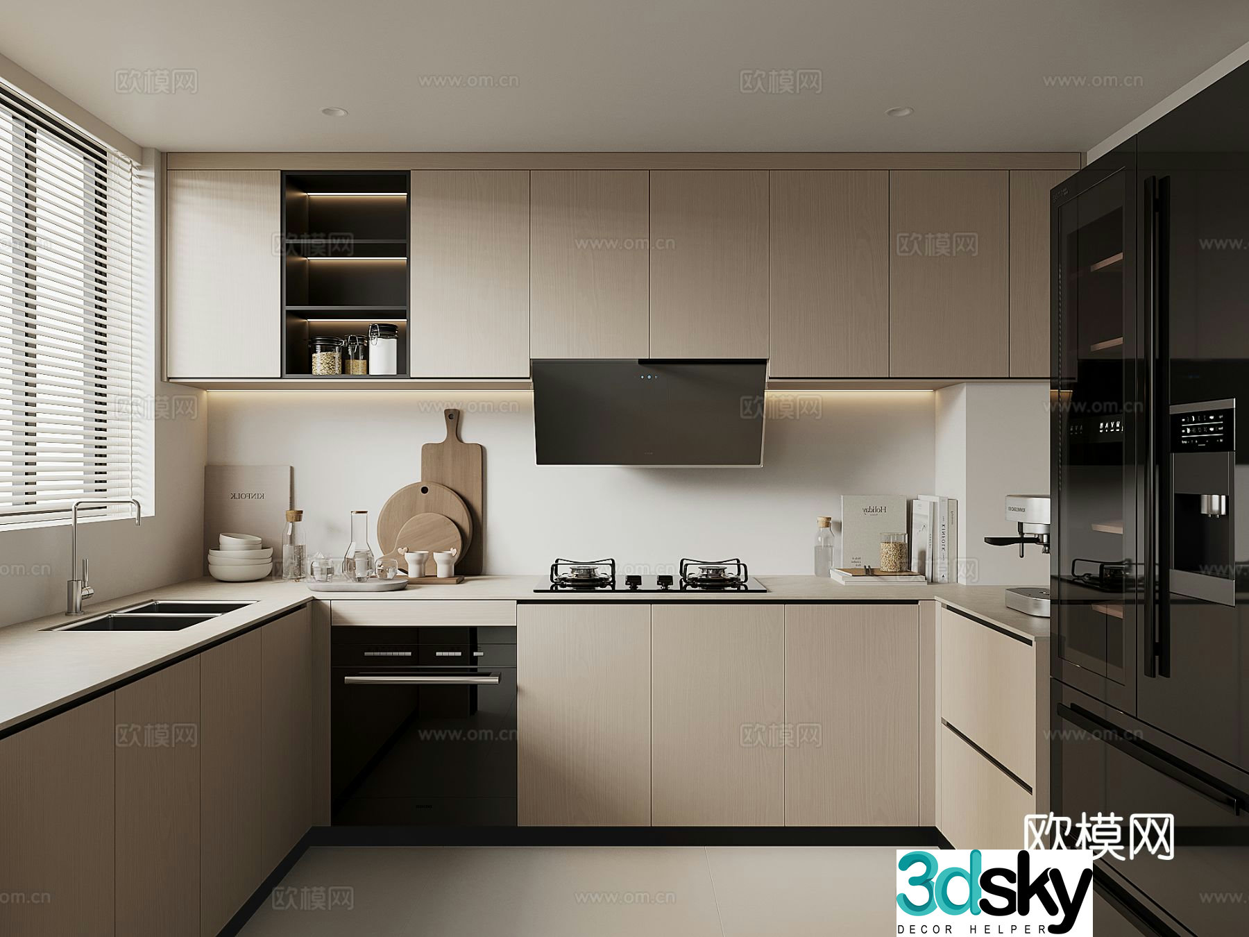Modern kitchen 3d model