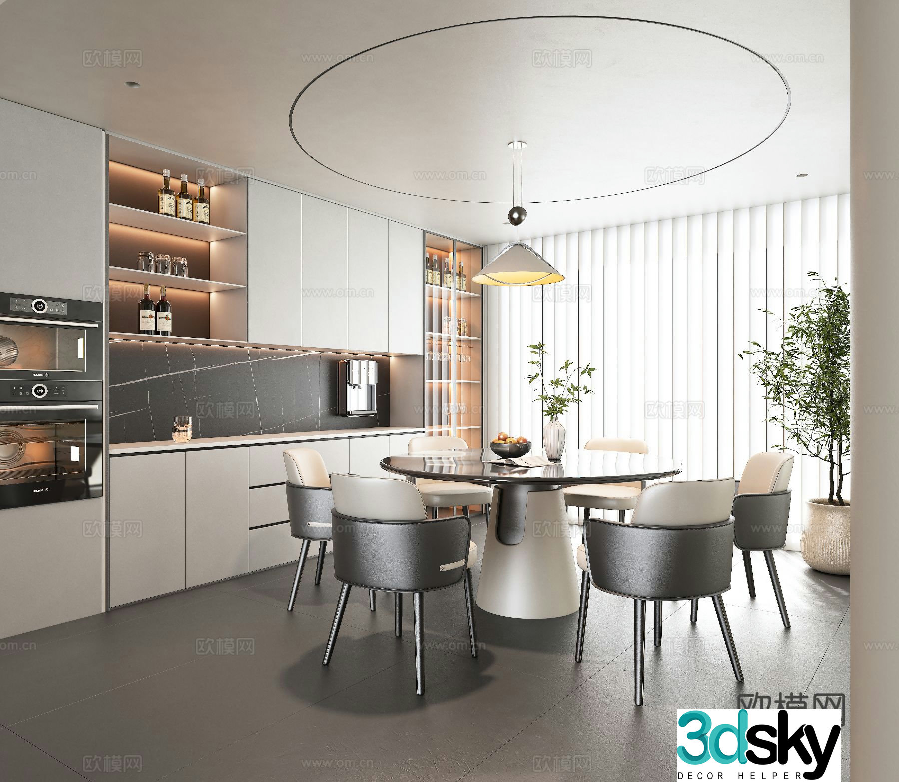 Modern restaurant 3d model