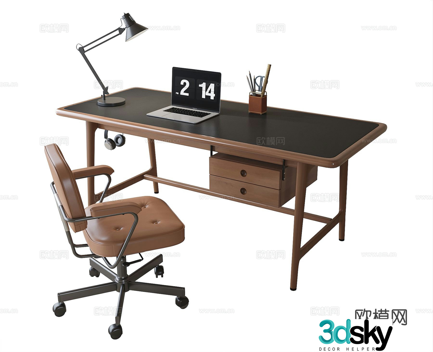 Modern desk chair 3d model