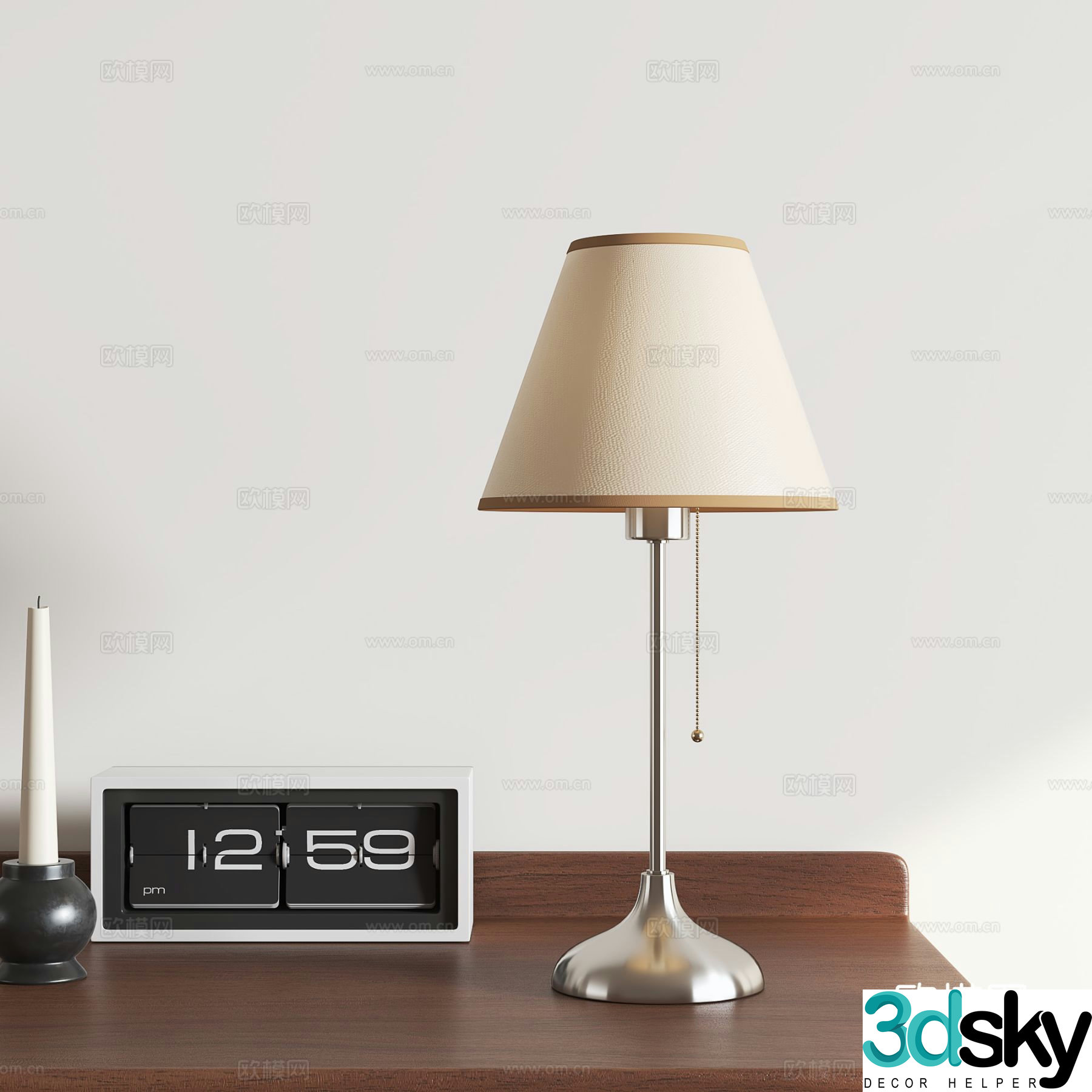 Nordic metal desk lamp 3d model