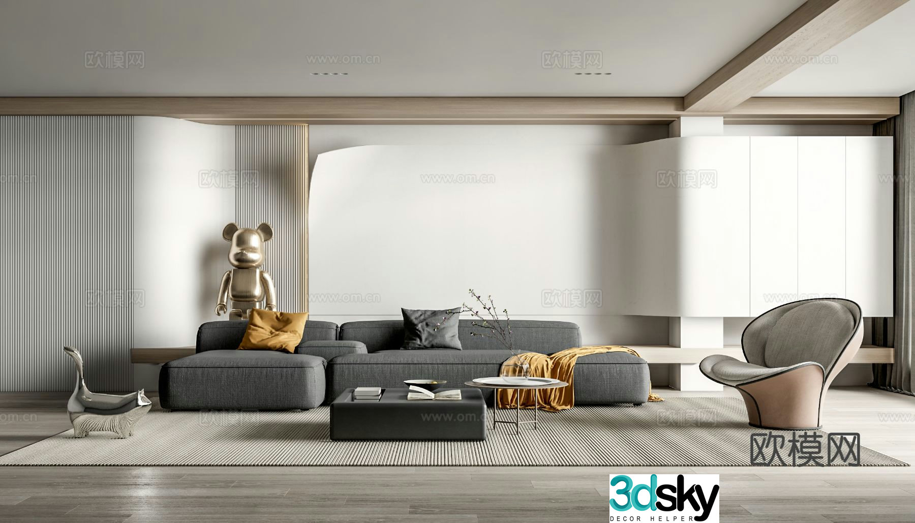 Modern living room 3d model