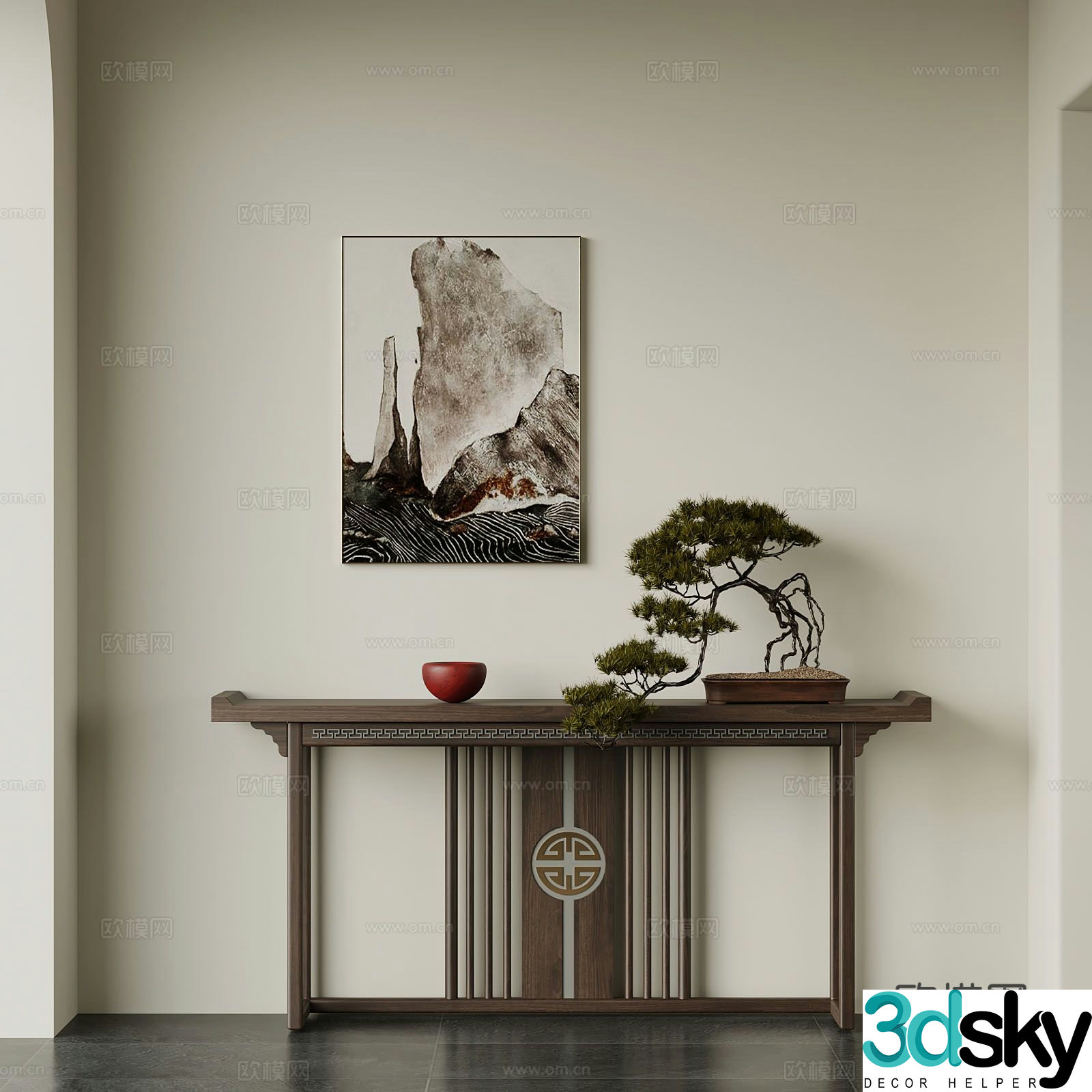 New Chinese-style Duanjingdai 3D model