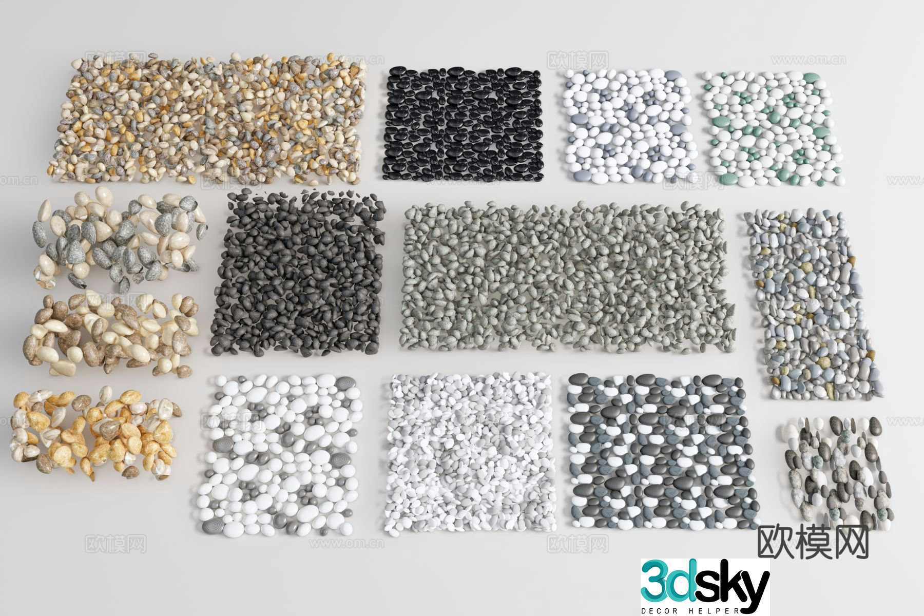 Stone Pebbles 3d model