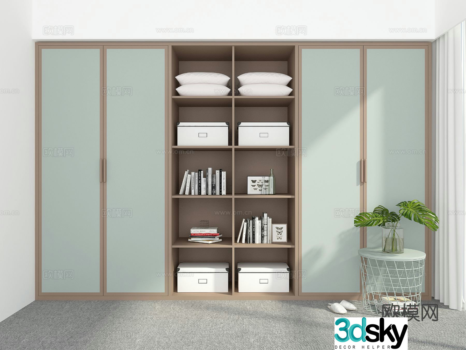 Modern wardrobe 3d model