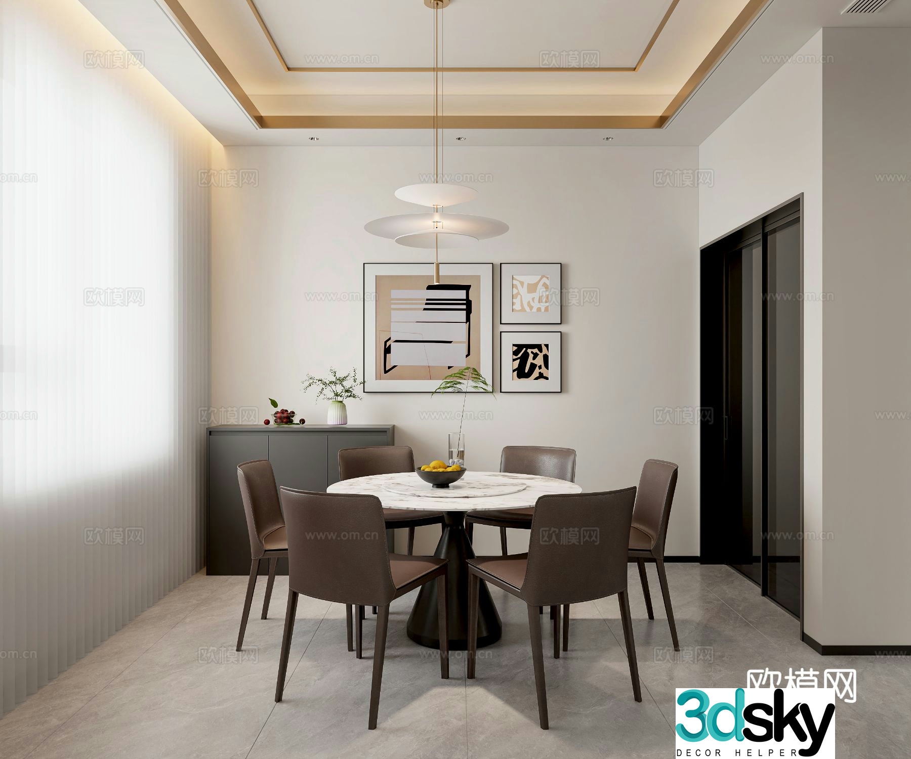 Modern restaurant 3d model