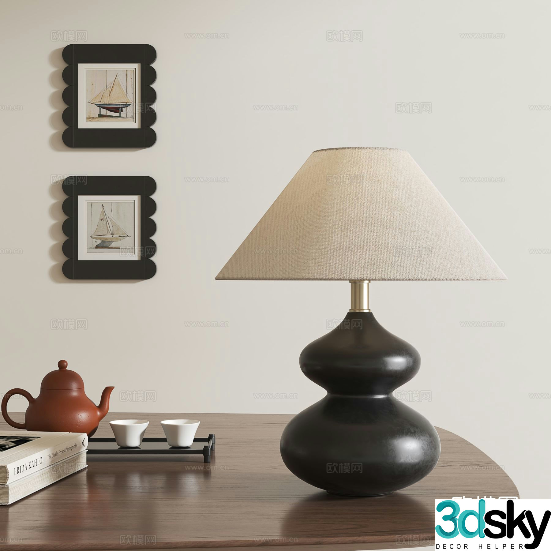 New Chinese desk lamp 3d model