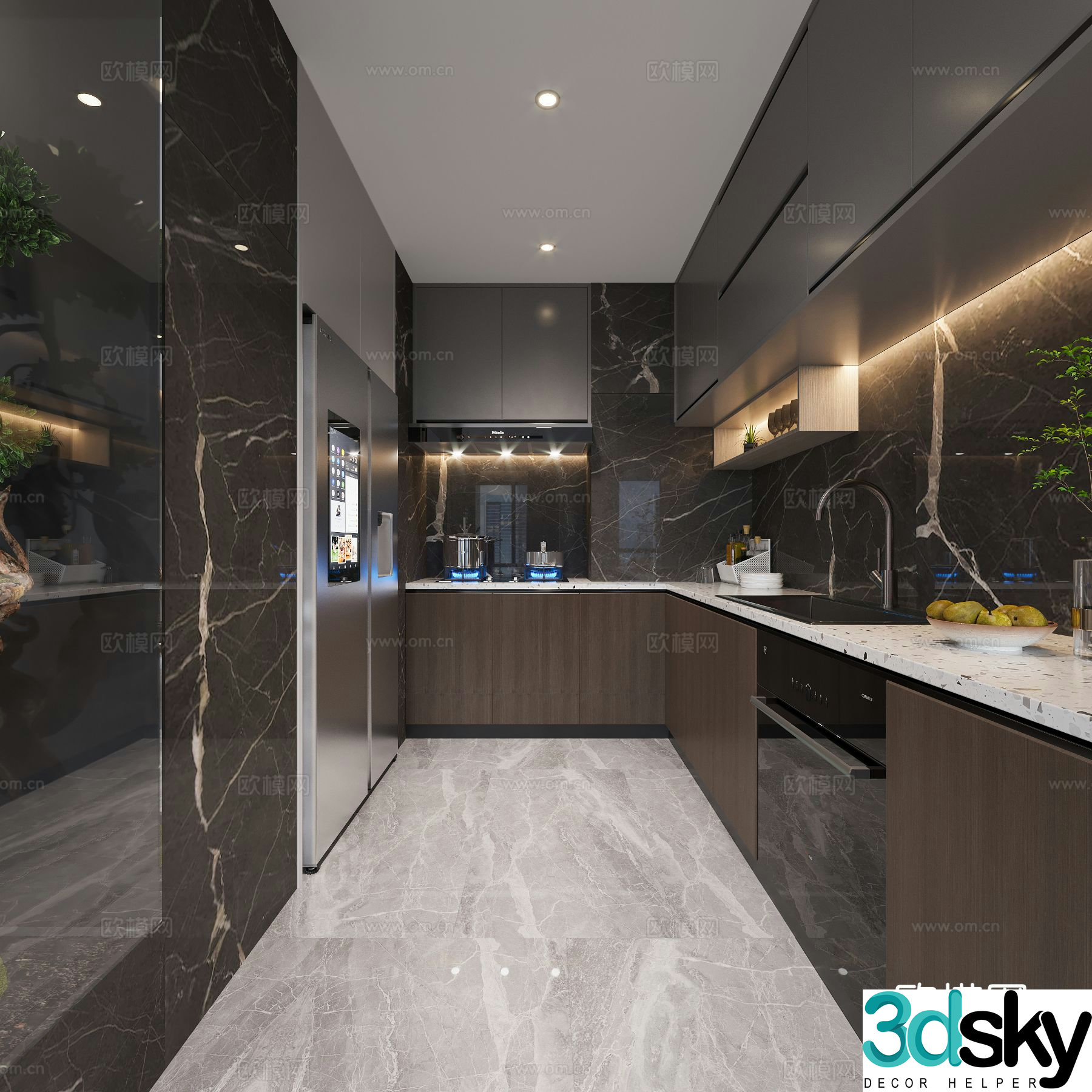 Modern kitchen 3d model