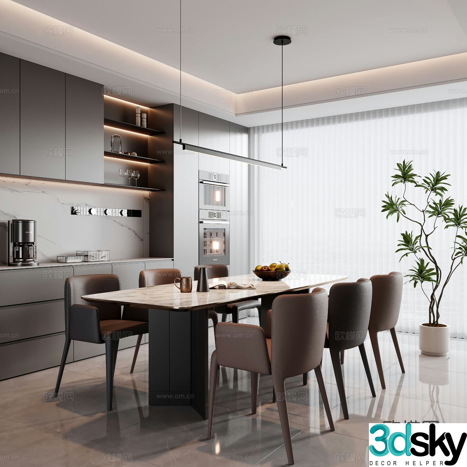 Italian restaurant 3d model