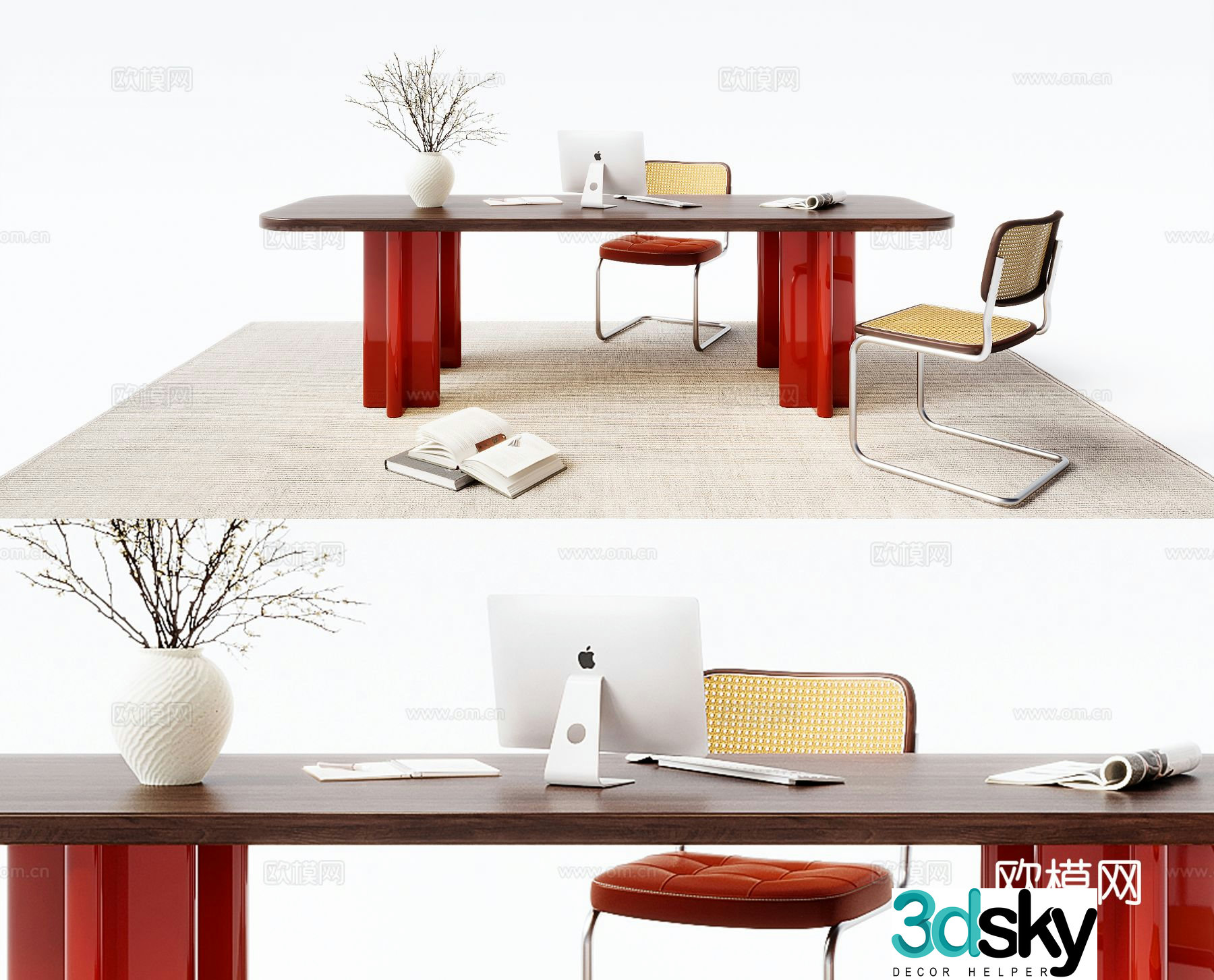 Modern desk chair 3d model