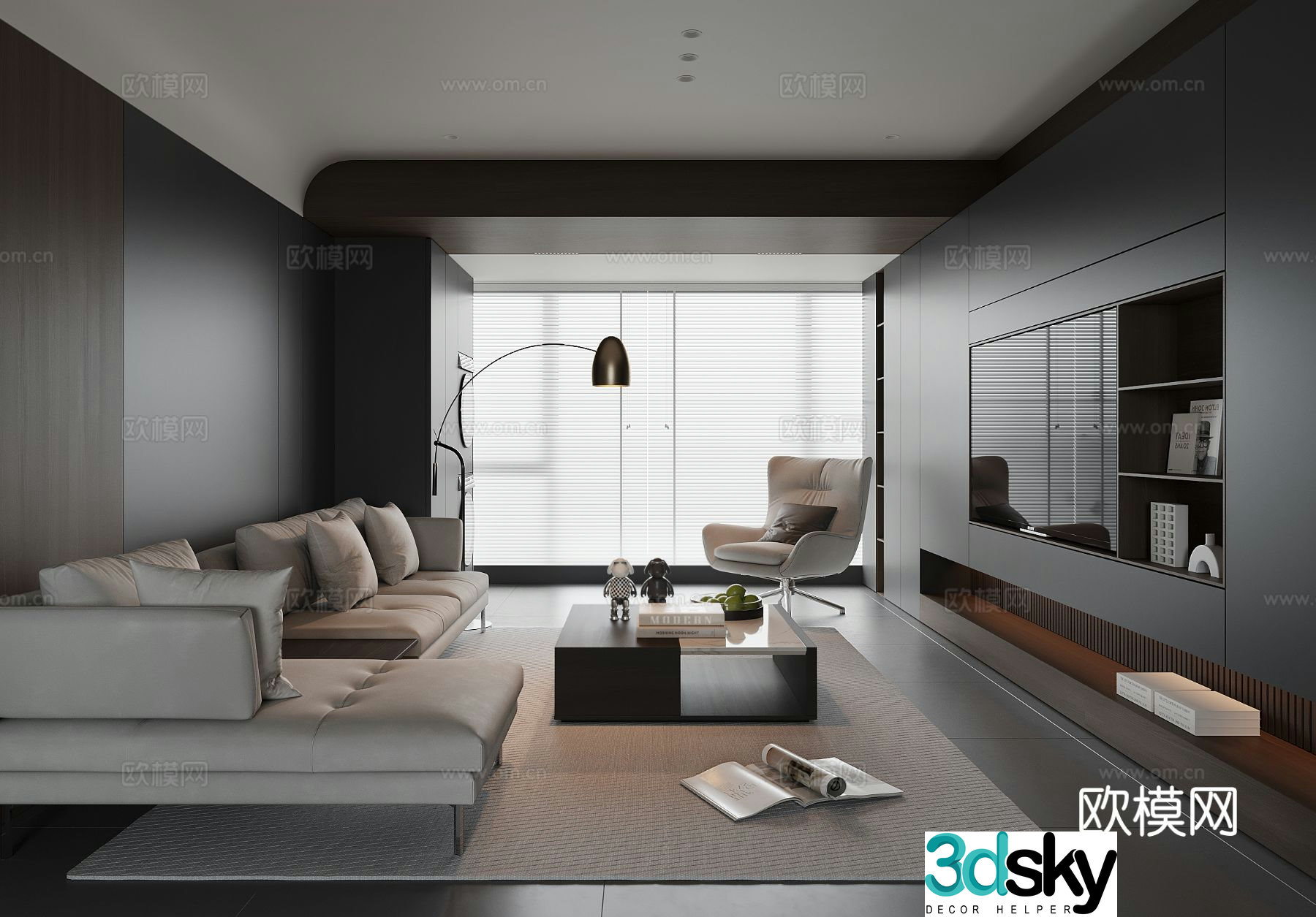 Italian living room 3d model
