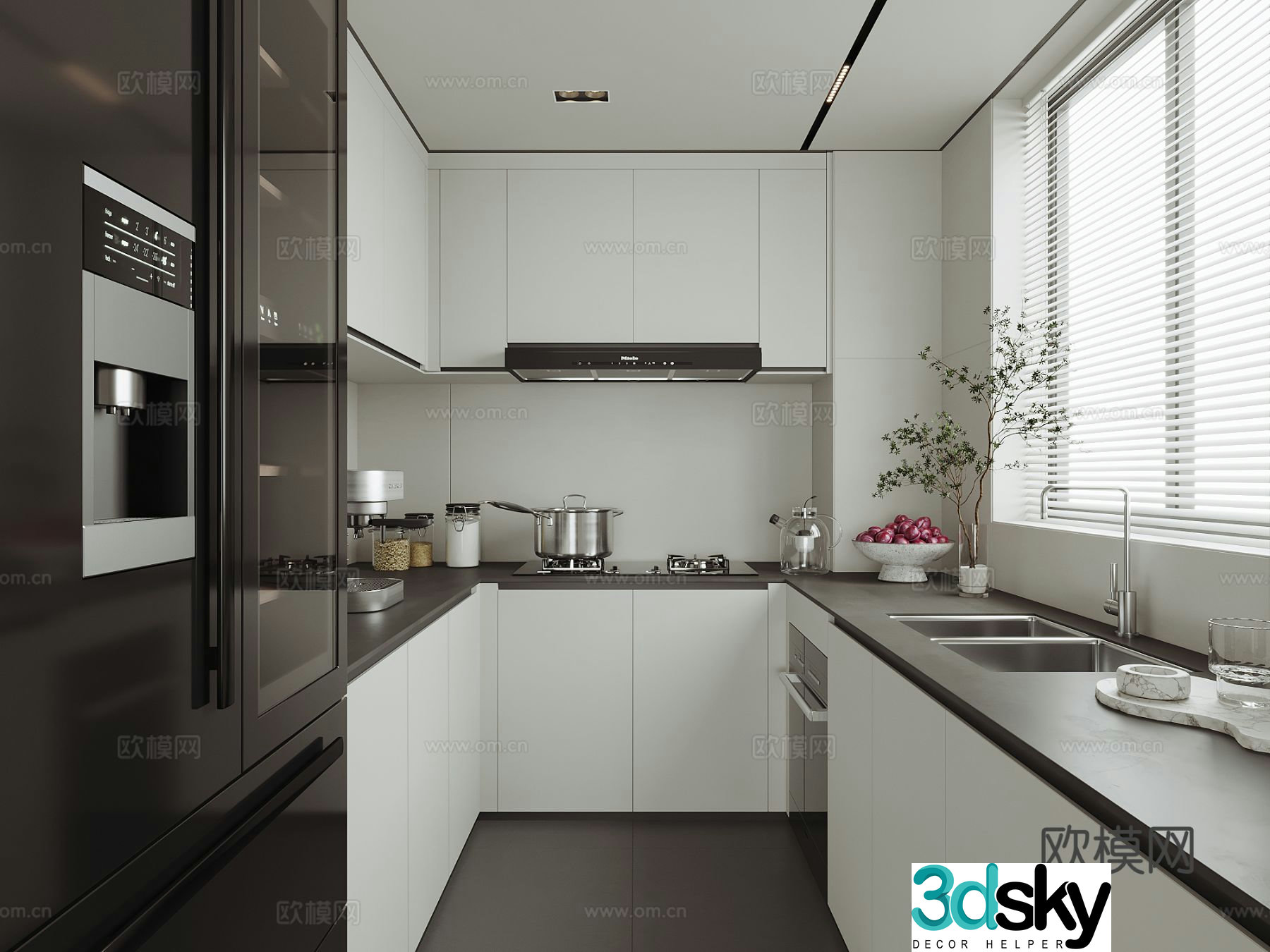 Modern kitchen 3d model