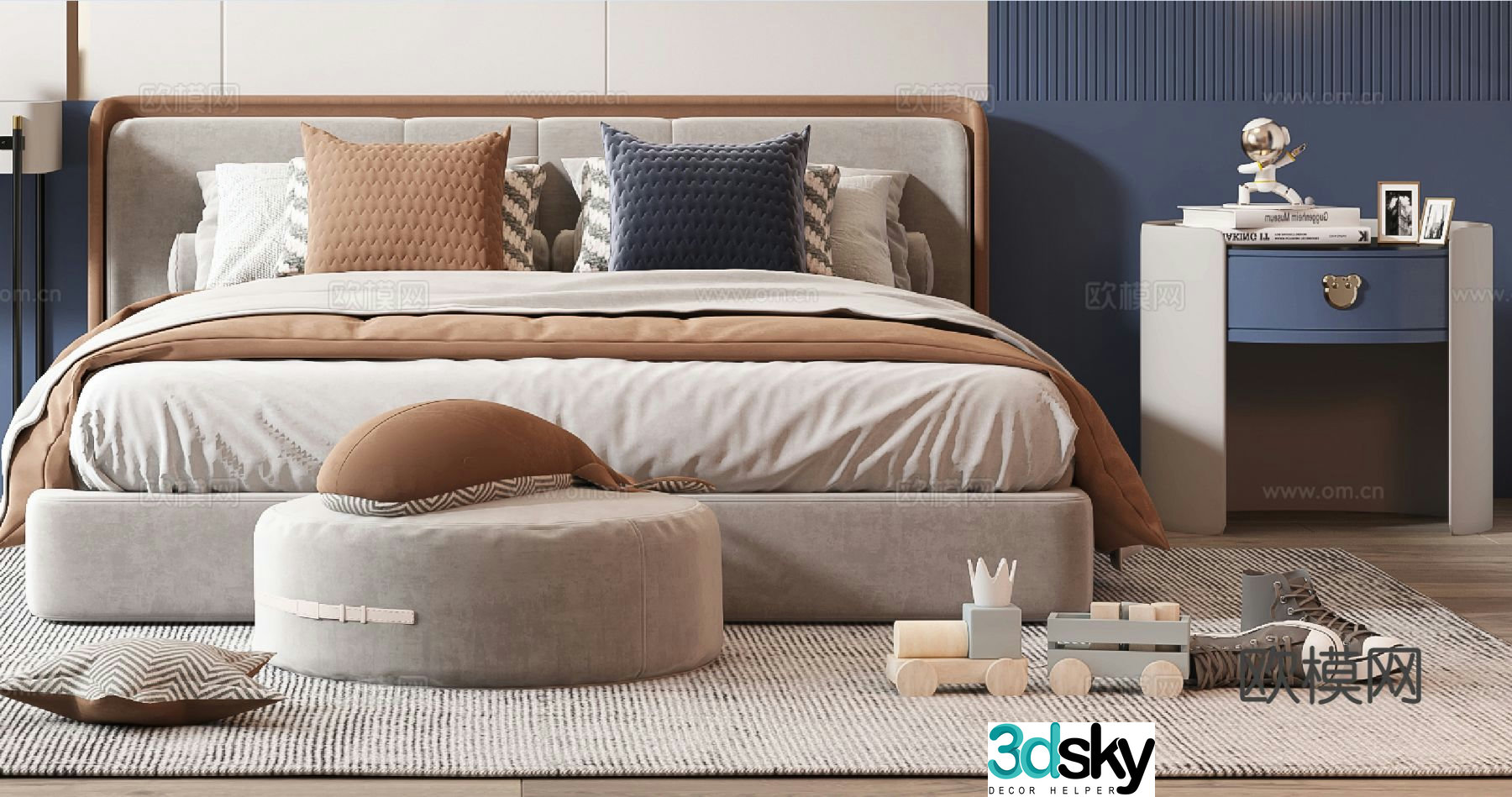 Modern children’s bed 3d model