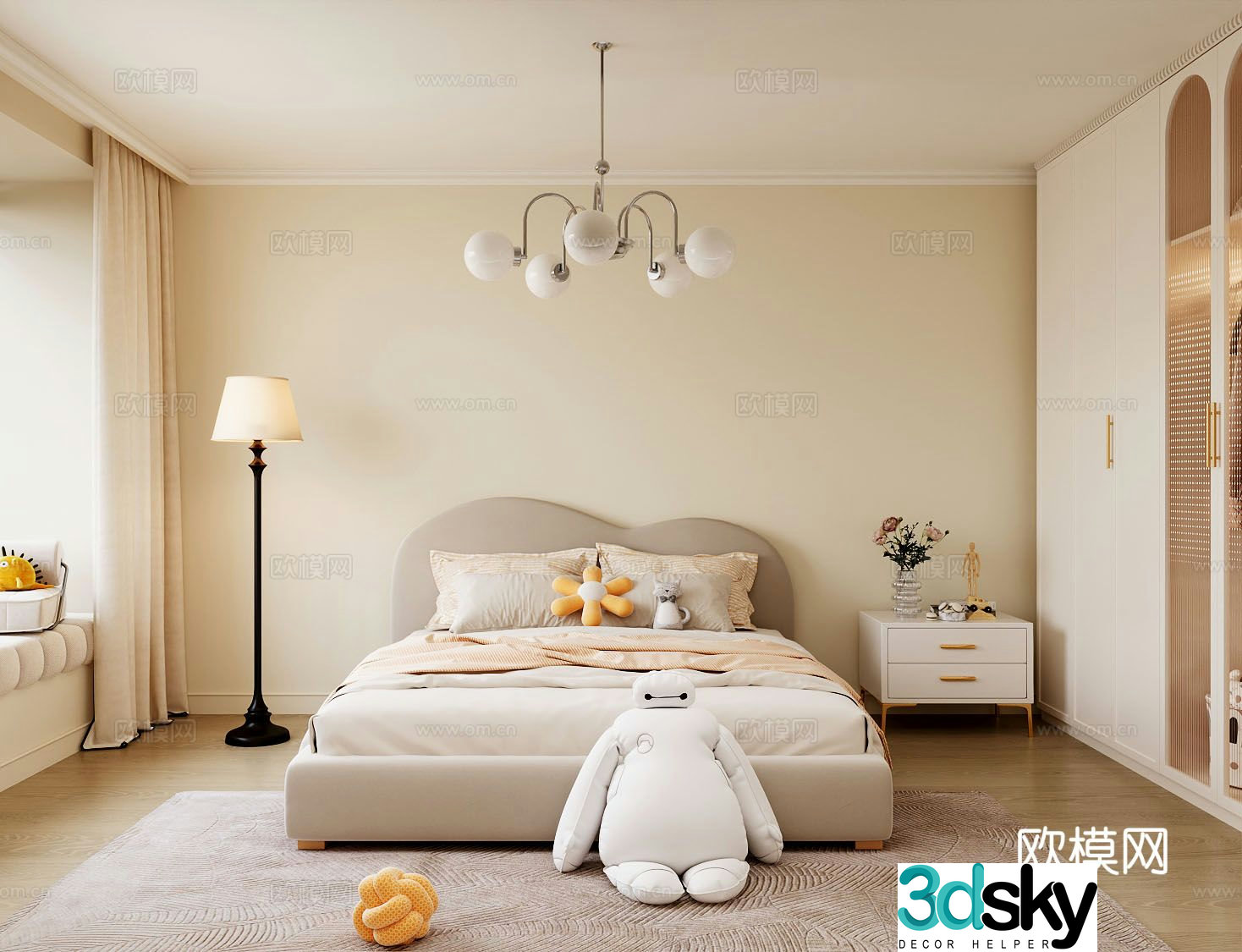 Modern children’s room children’s room 3d model