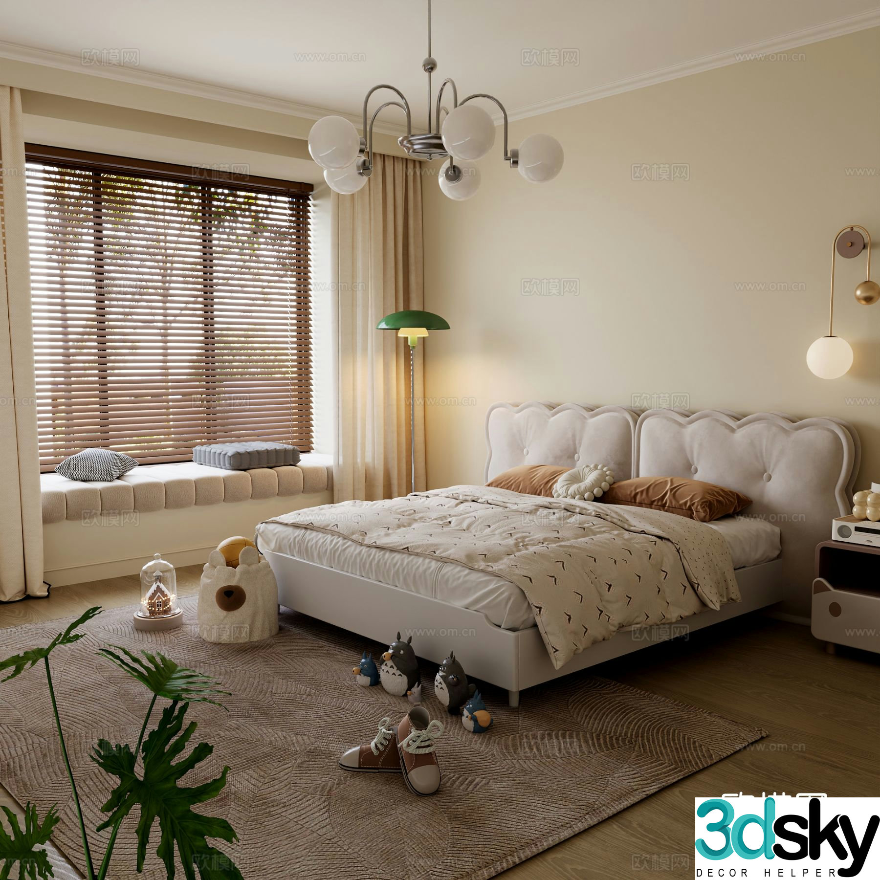 French style children’s bed 3d model