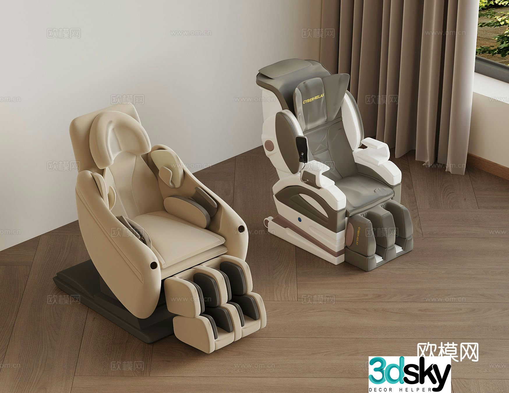Smart massage chair 3d model