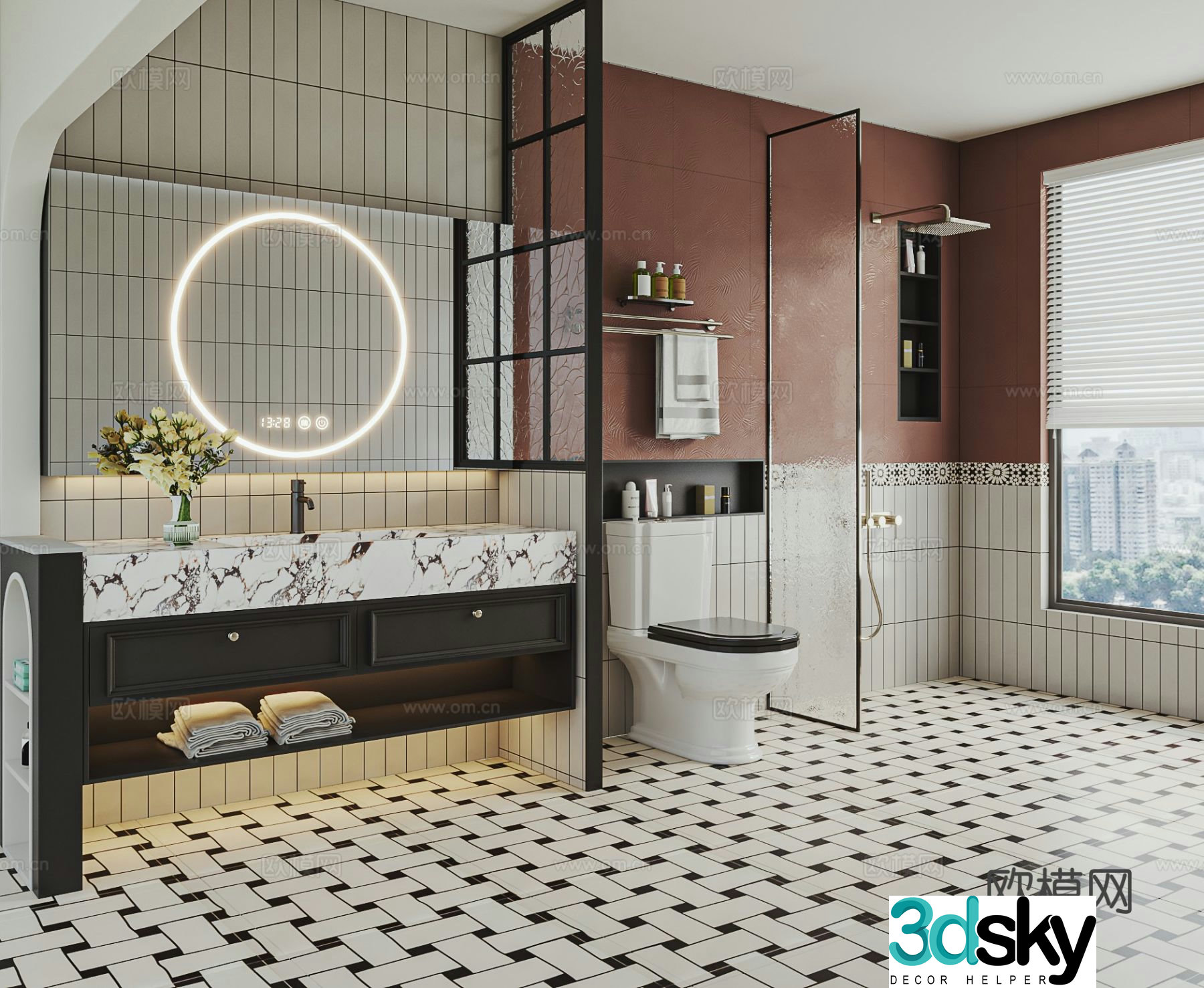 French bathroom bathroom 3d model