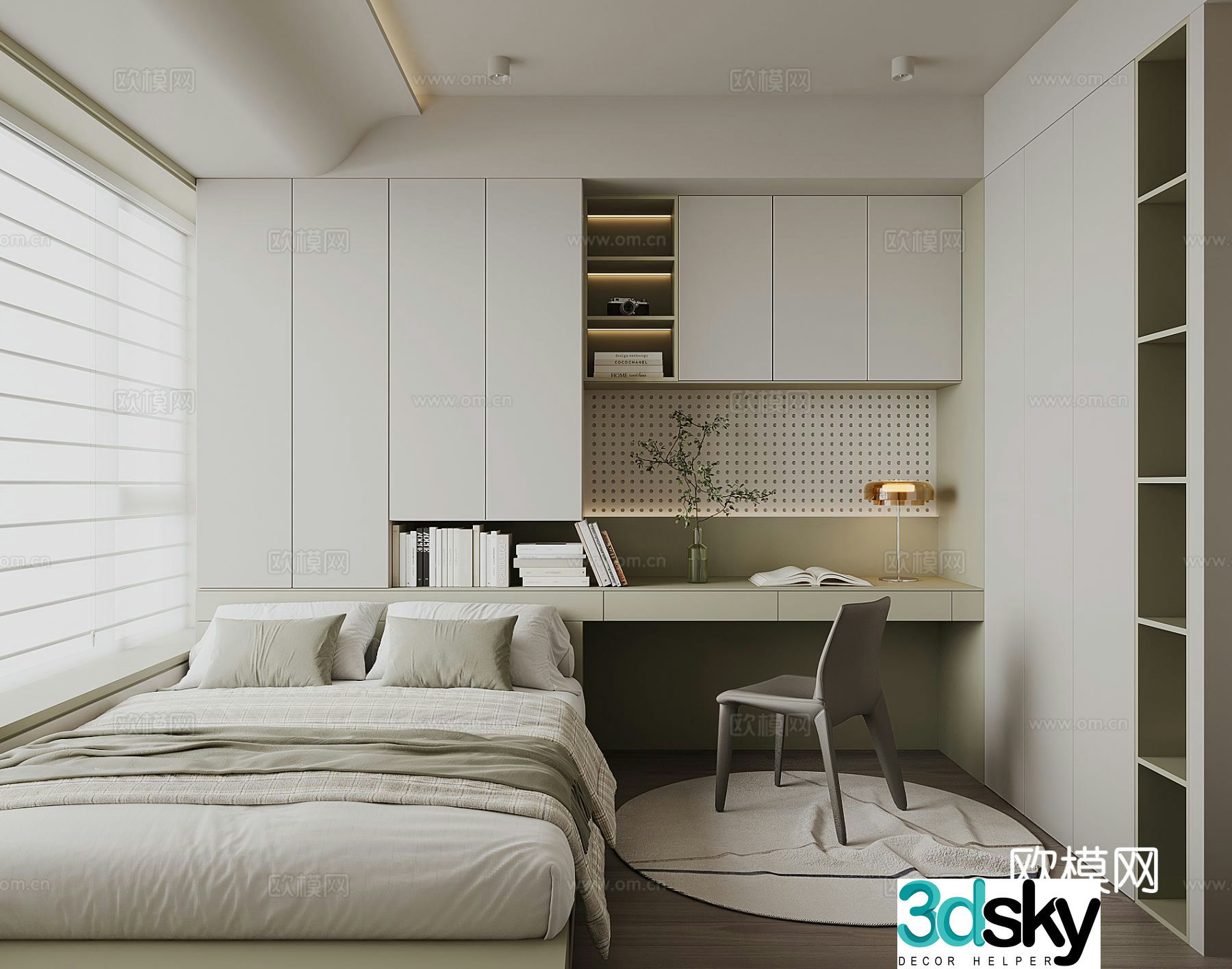 3d model of tatami bedroom and second bedroom