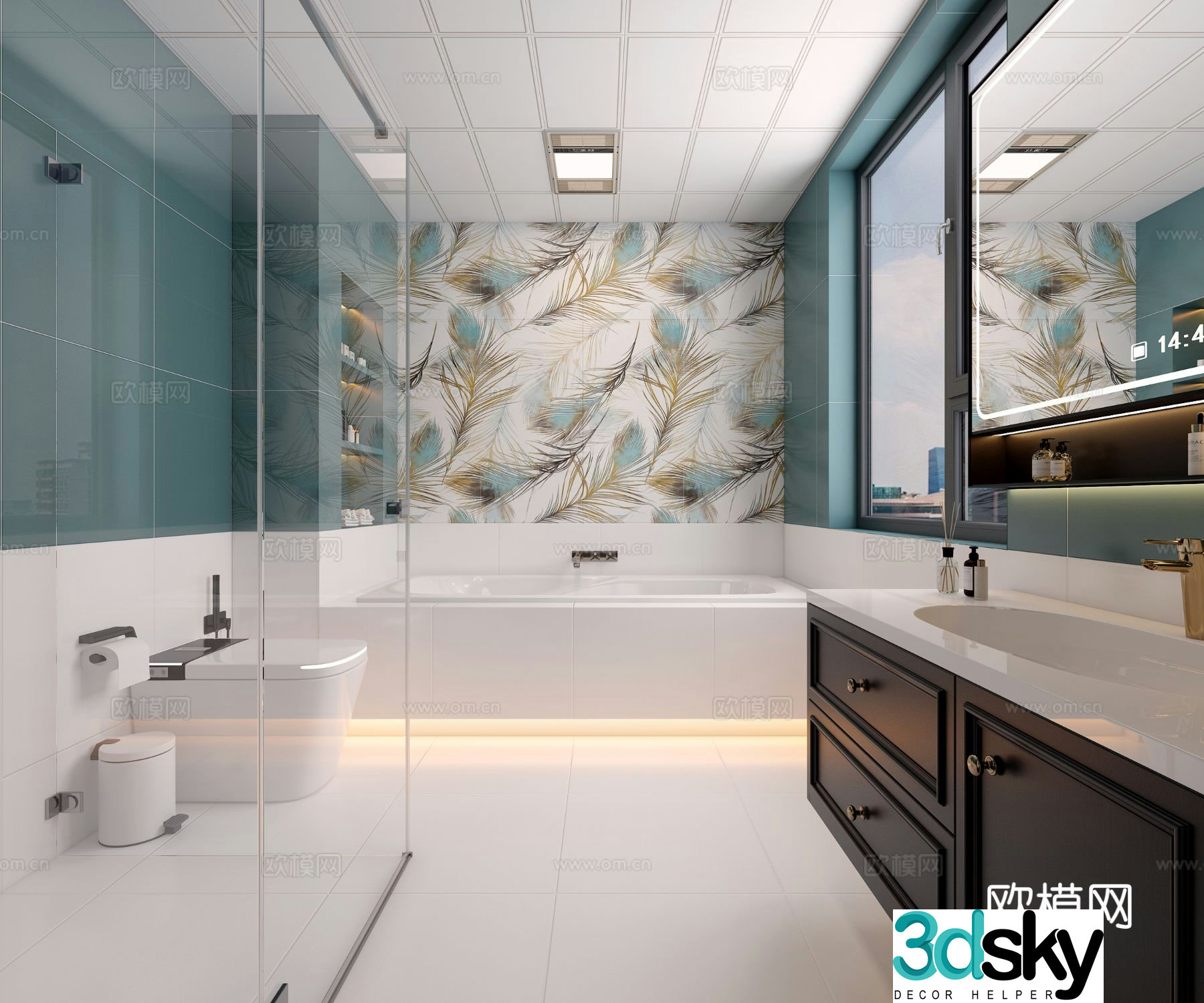 French bathroom bathroom 3d model