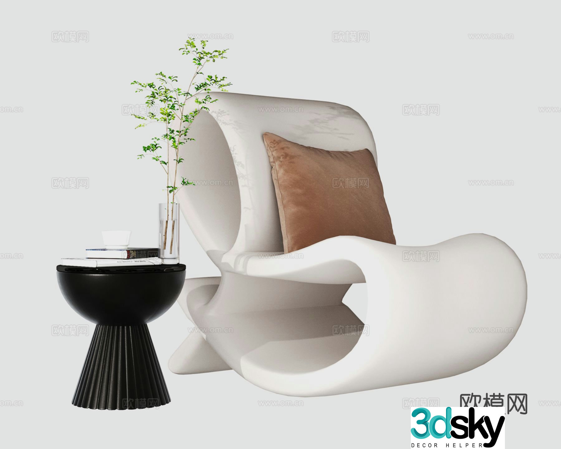 Single sofa leisure sofa 3d model
