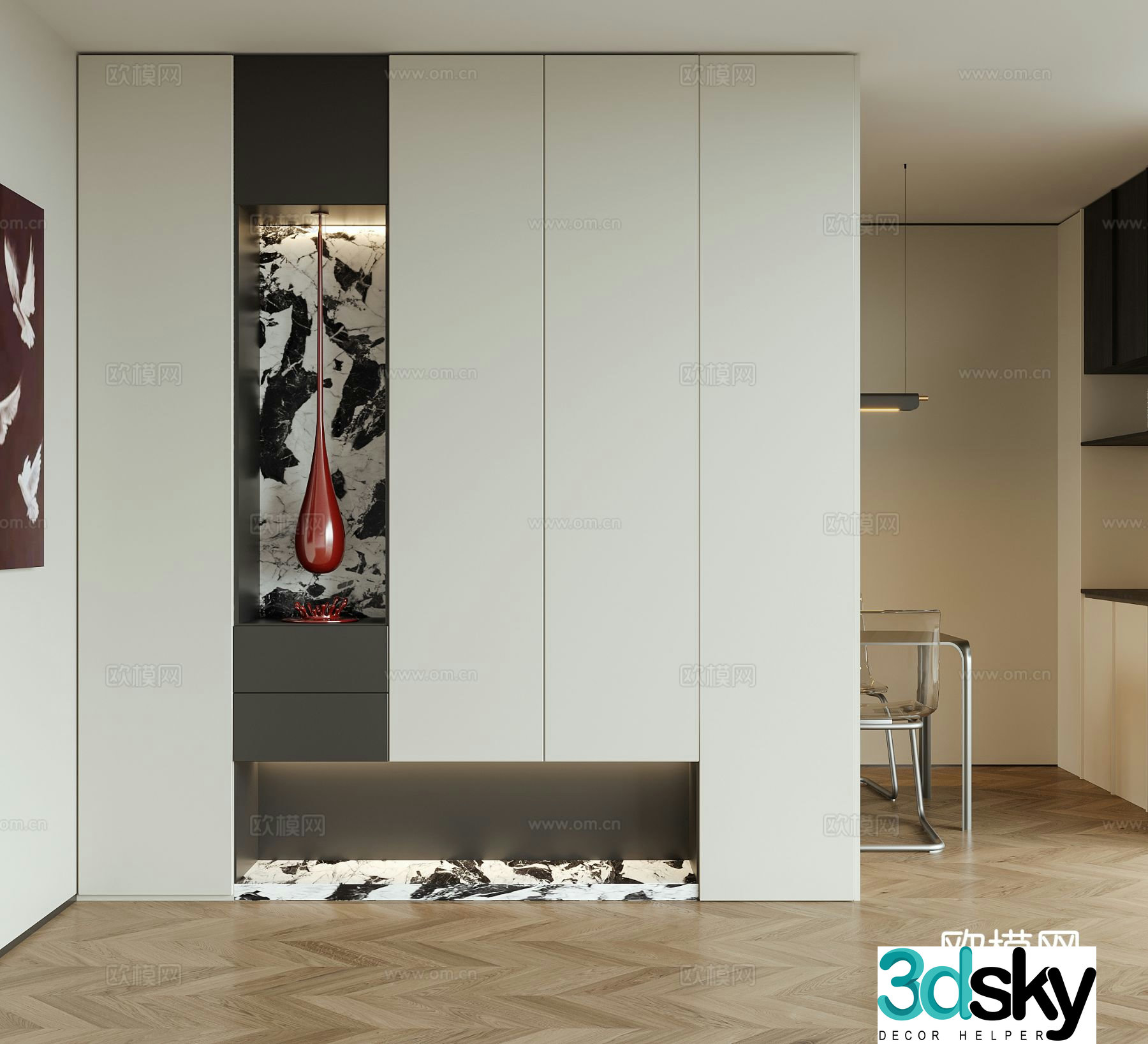 Entrance shoe cabinet Entry shoe cabinet 3D model