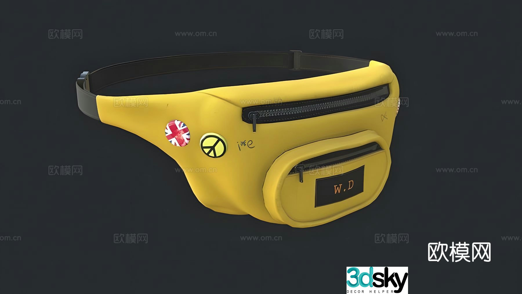 Bags fanny pack 3d model