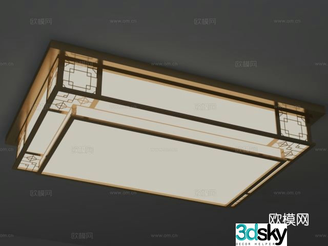 New Chinese style ceiling lamp bedroom lamp 3d model