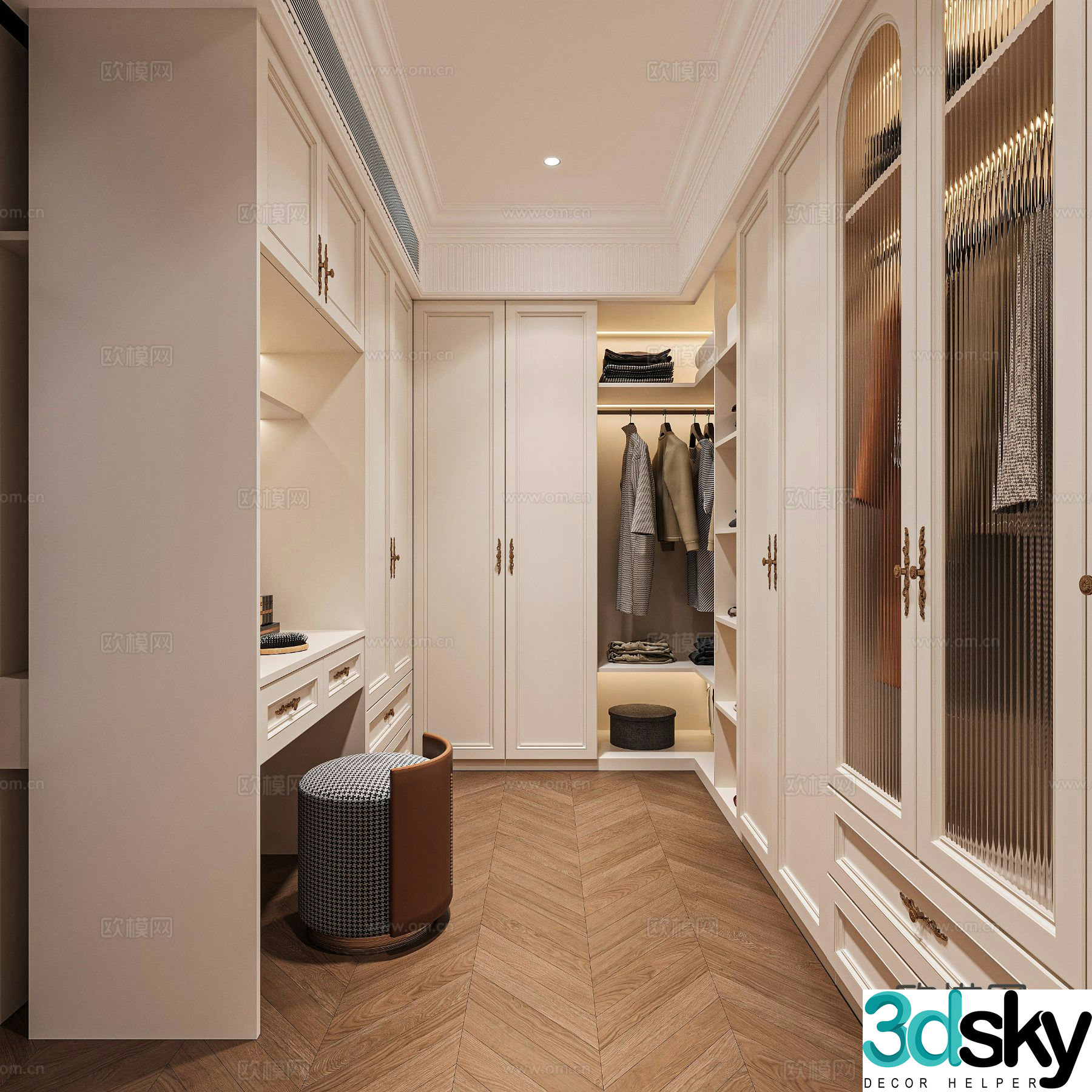 French cloakroom 3d model
